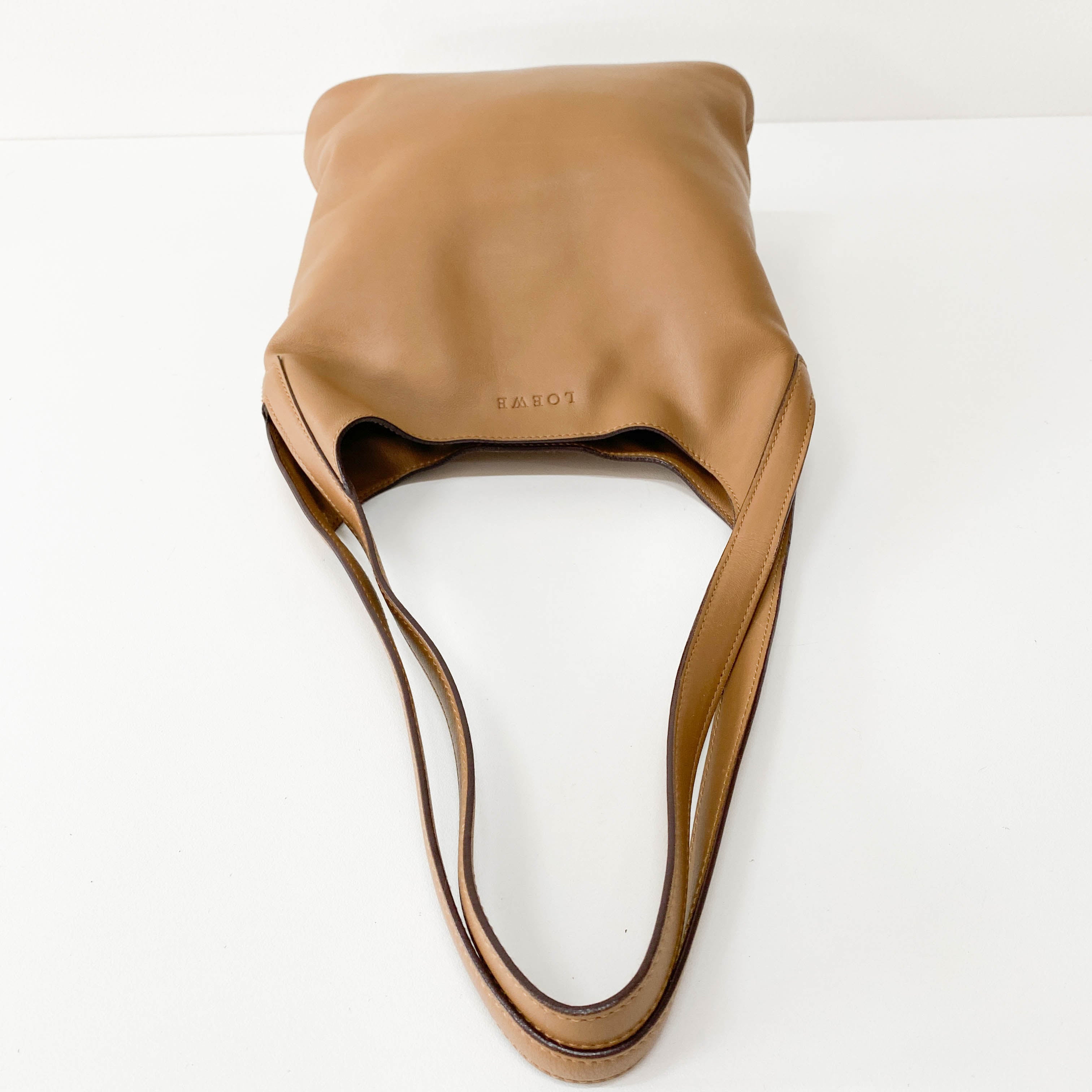 Brown Leather Hobo Shoulder Bag