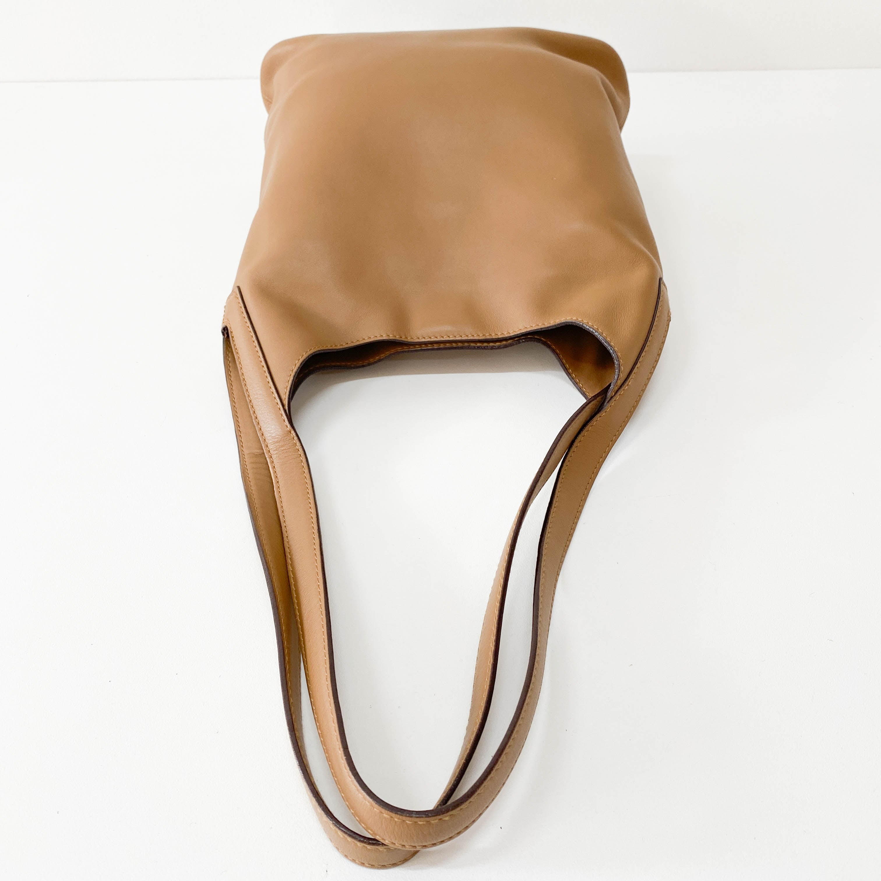 Brown Leather Hobo Shoulder Bag