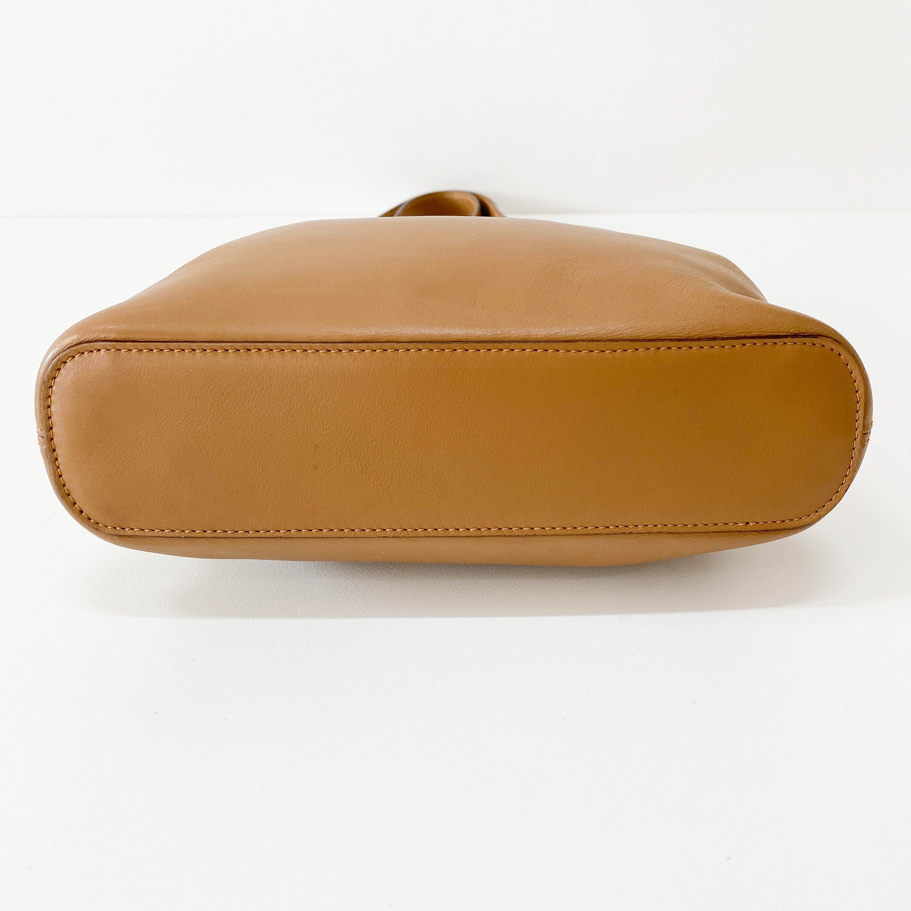 Brown Leather Hobo Shoulder Bag