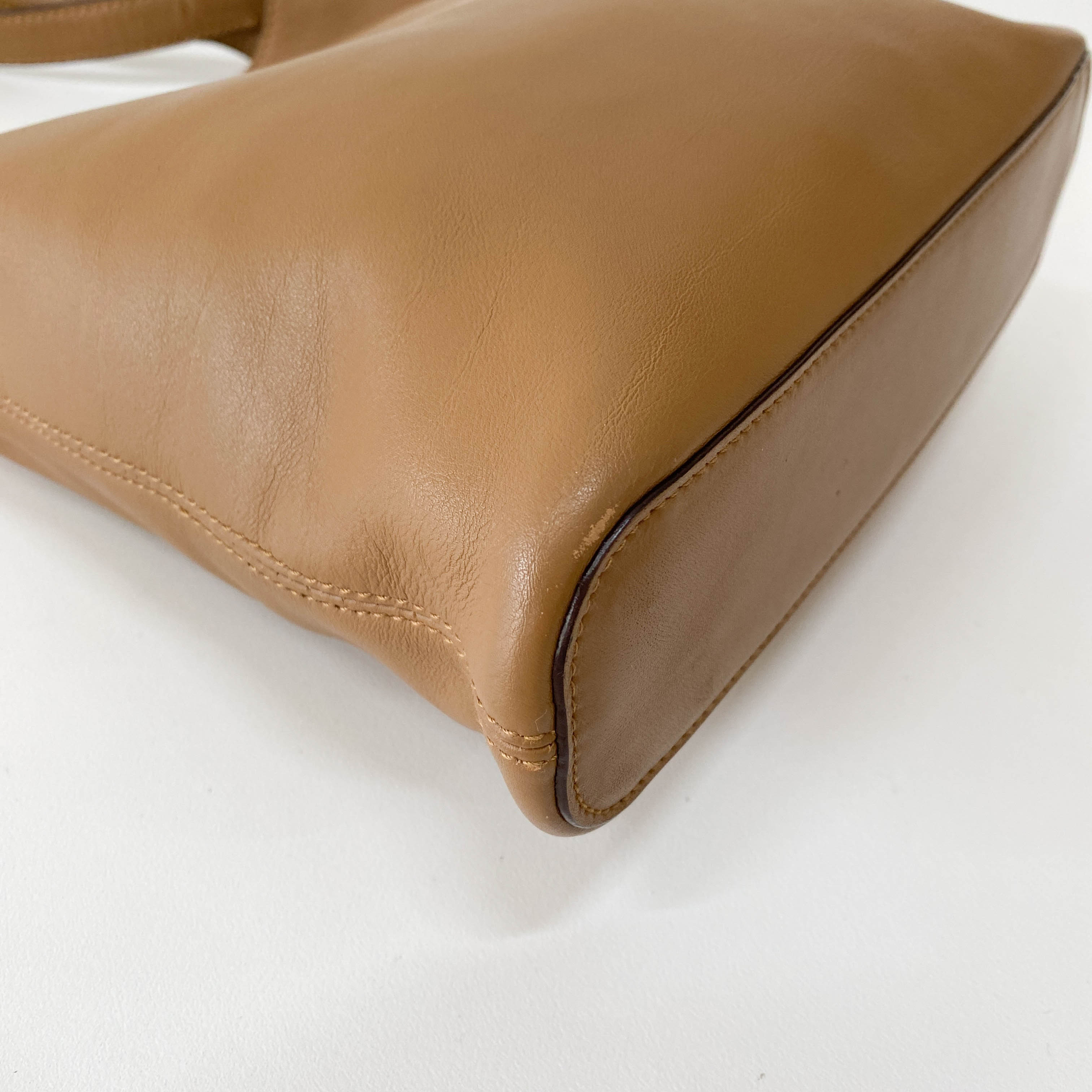 Brown Leather Hobo Shoulder Bag