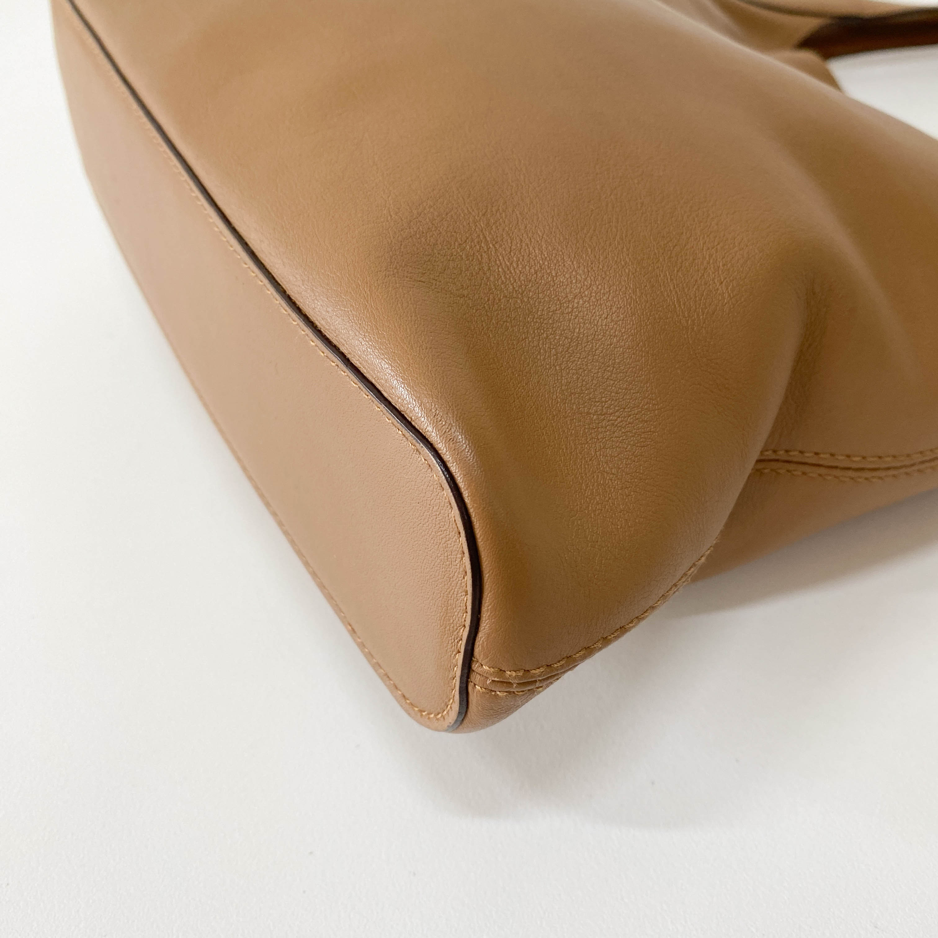 Brown Leather Hobo Shoulder Bag