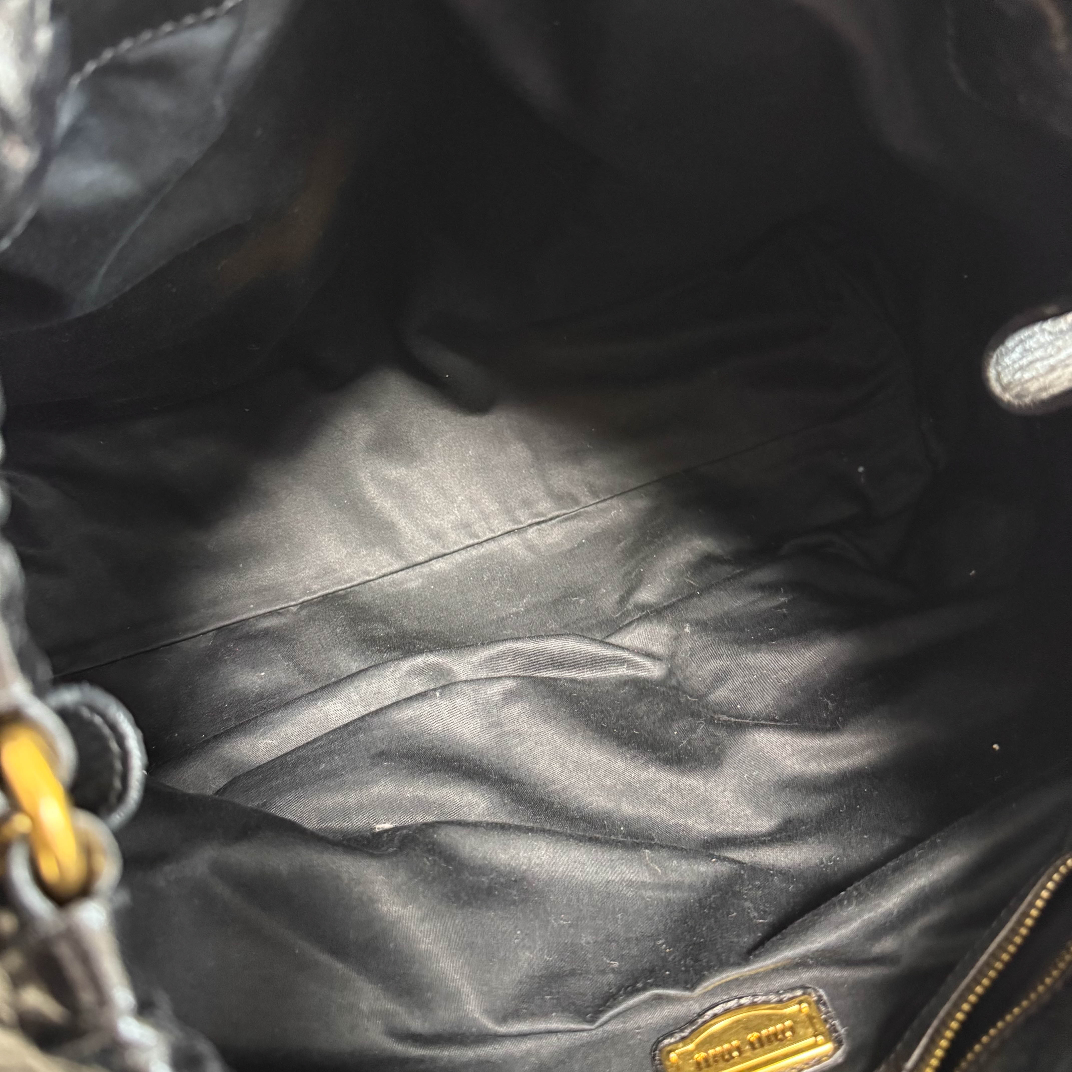 Vitello Black LM Leather Handbag Shoulder Bag