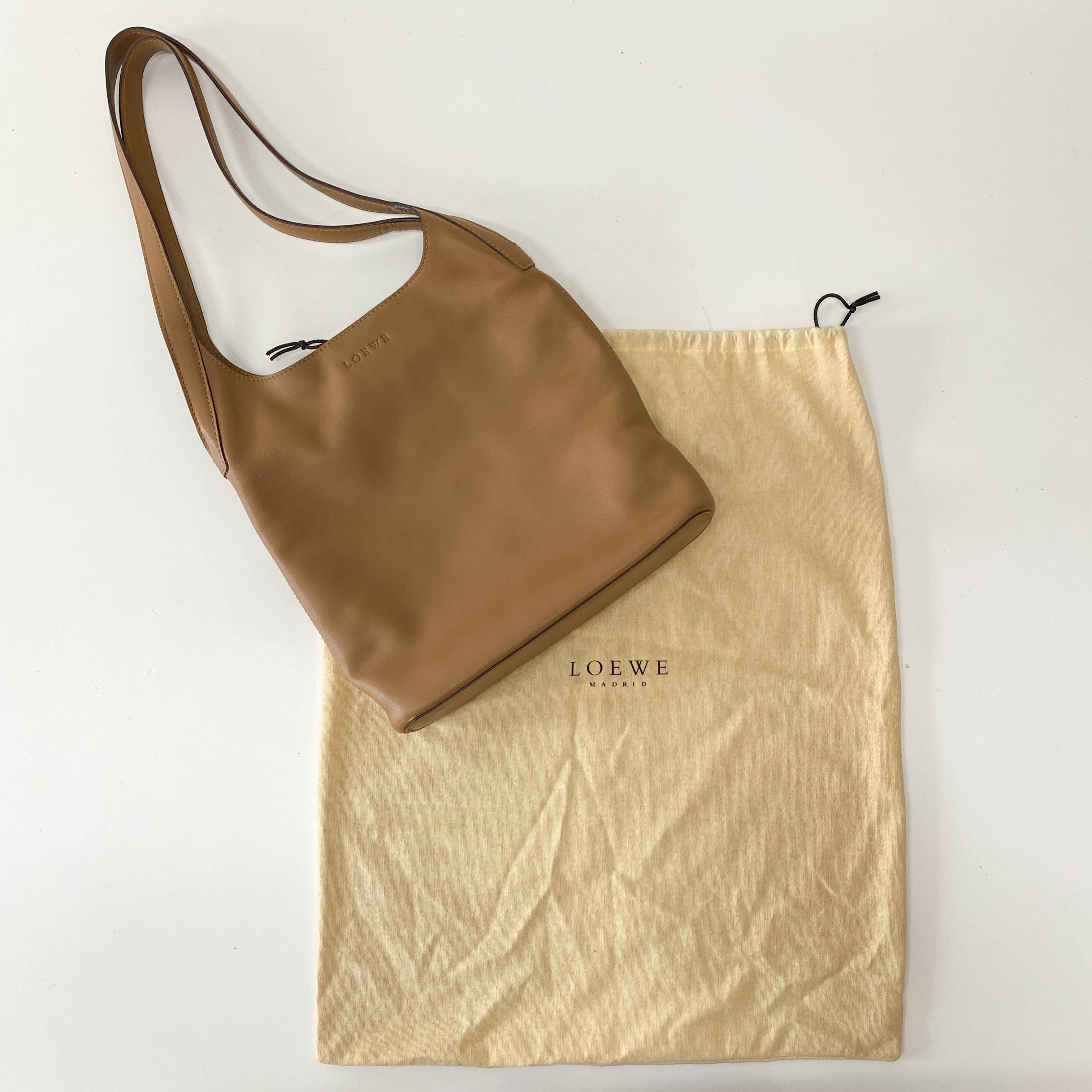 Brown Leather Hobo Shoulder Bag