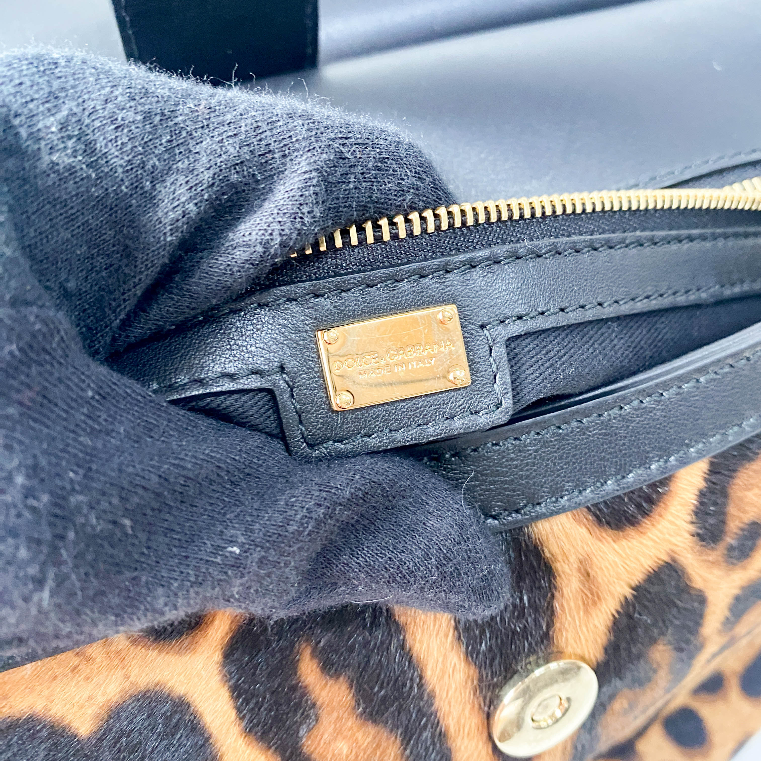 Yellow Jaguar Print Pony Hair Two Way Bag