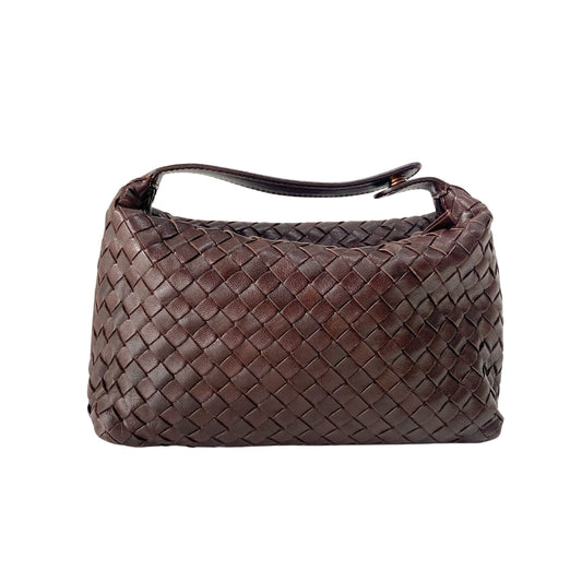 Intrecciato Brown Leather Handbag