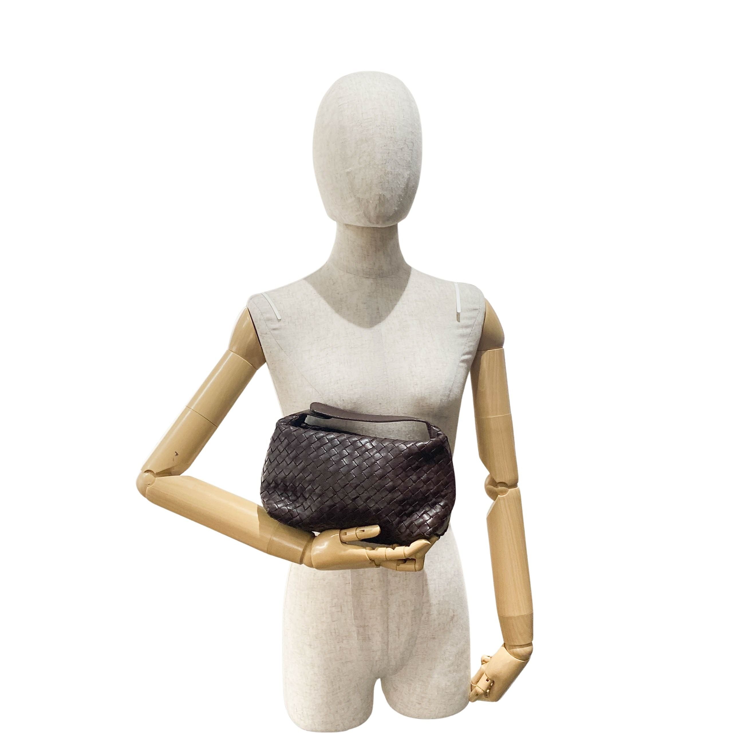 Intrecciato Brown Leather Handbag