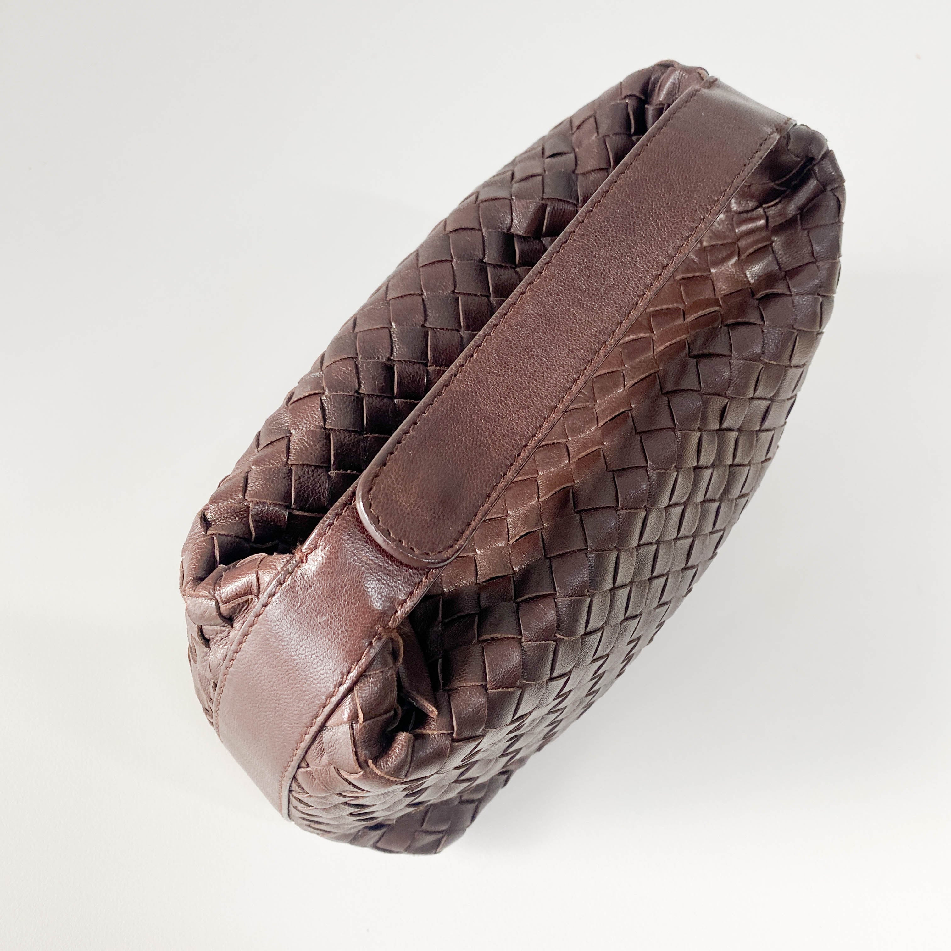 Intrecciato Brown Leather Handbag