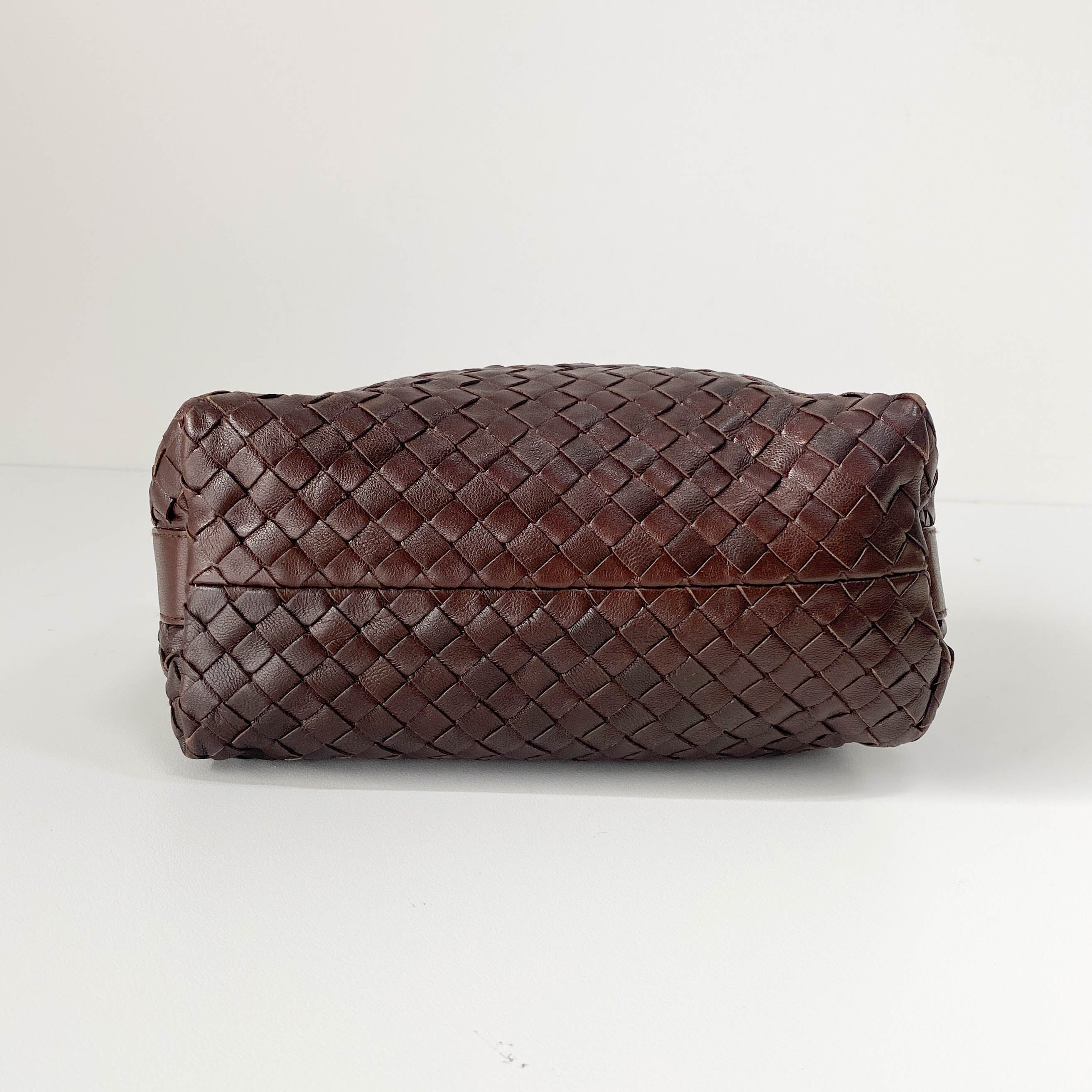 Intrecciato Brown Leather Handbag