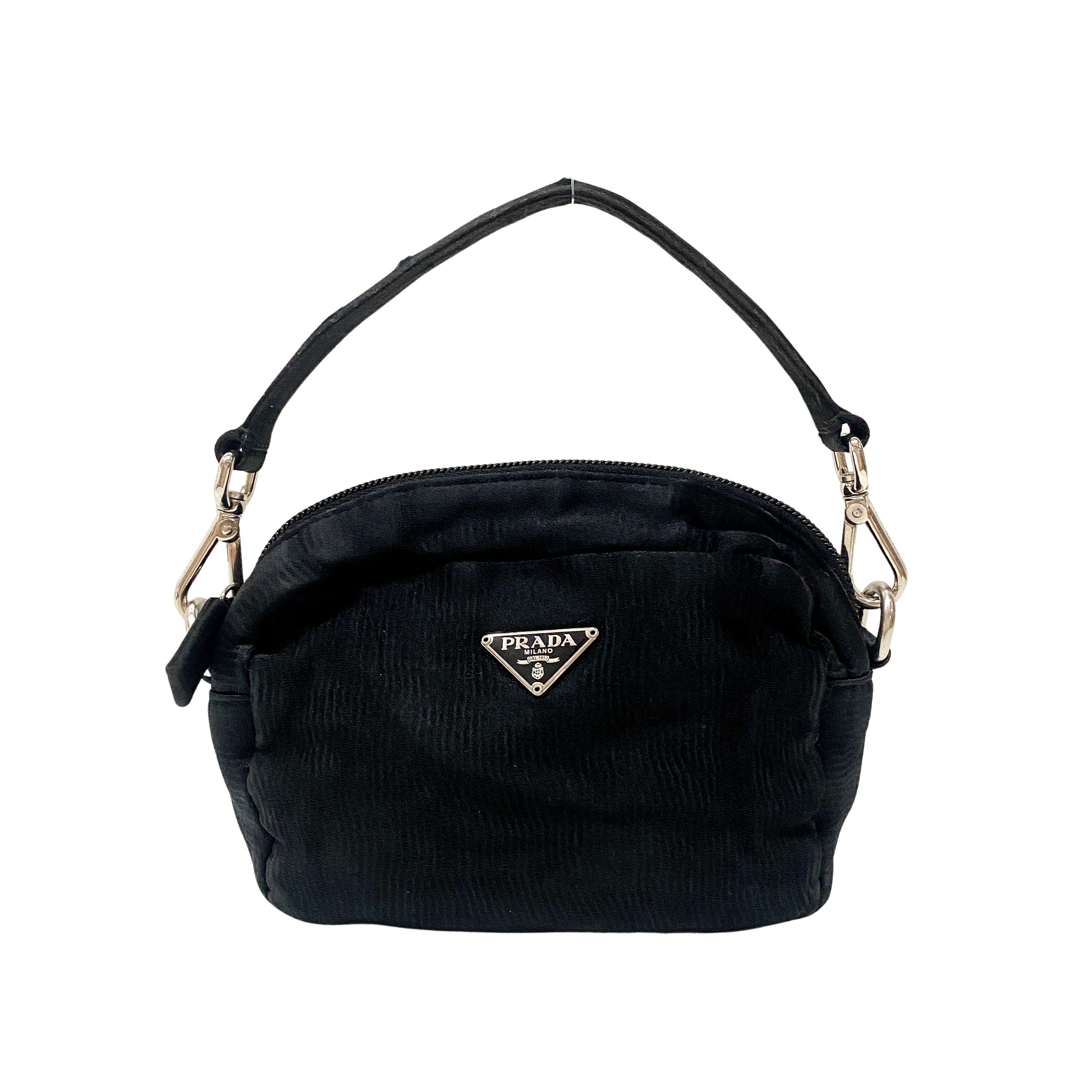 Mini Black Velvet Handbag