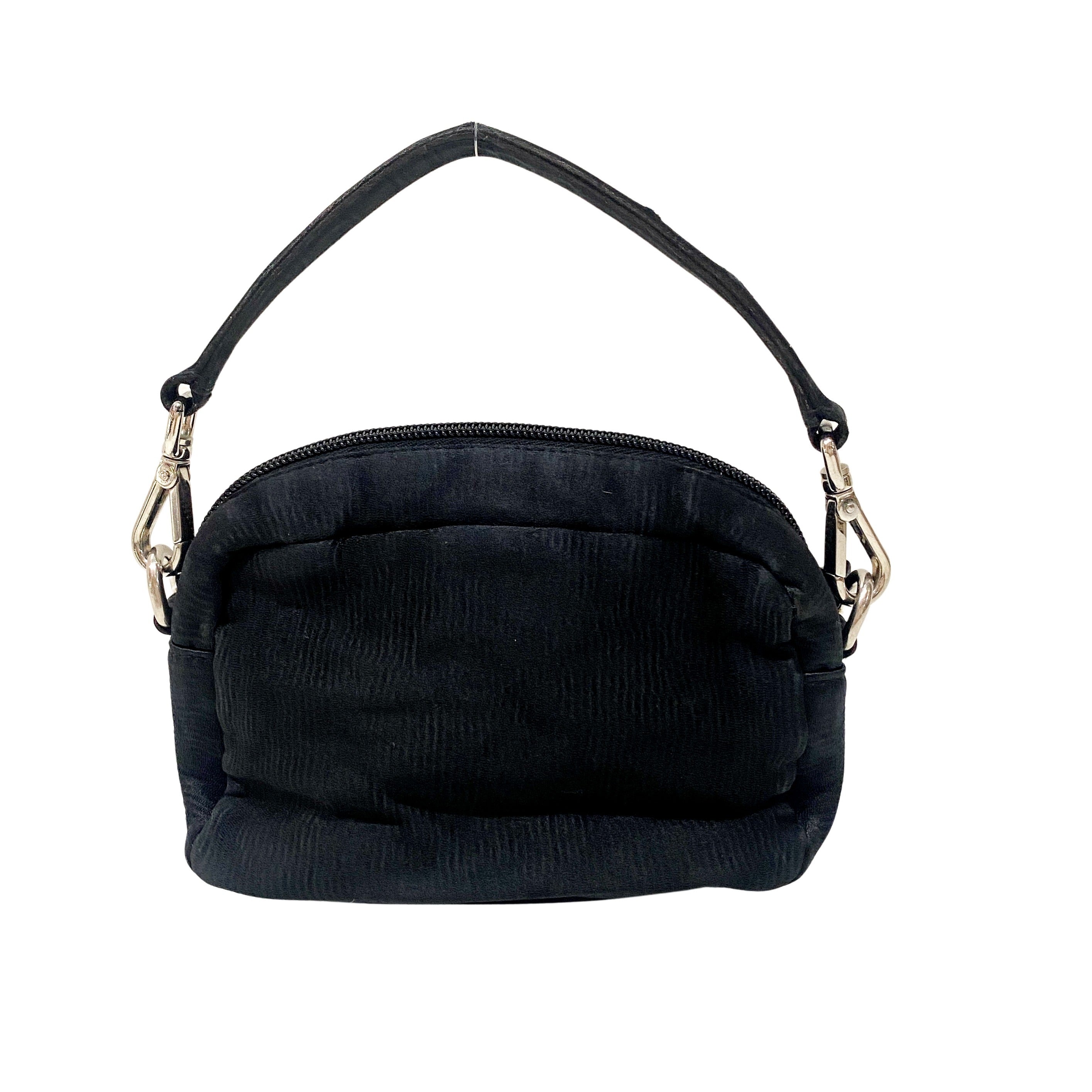 Mini Black Velvet Handbag
