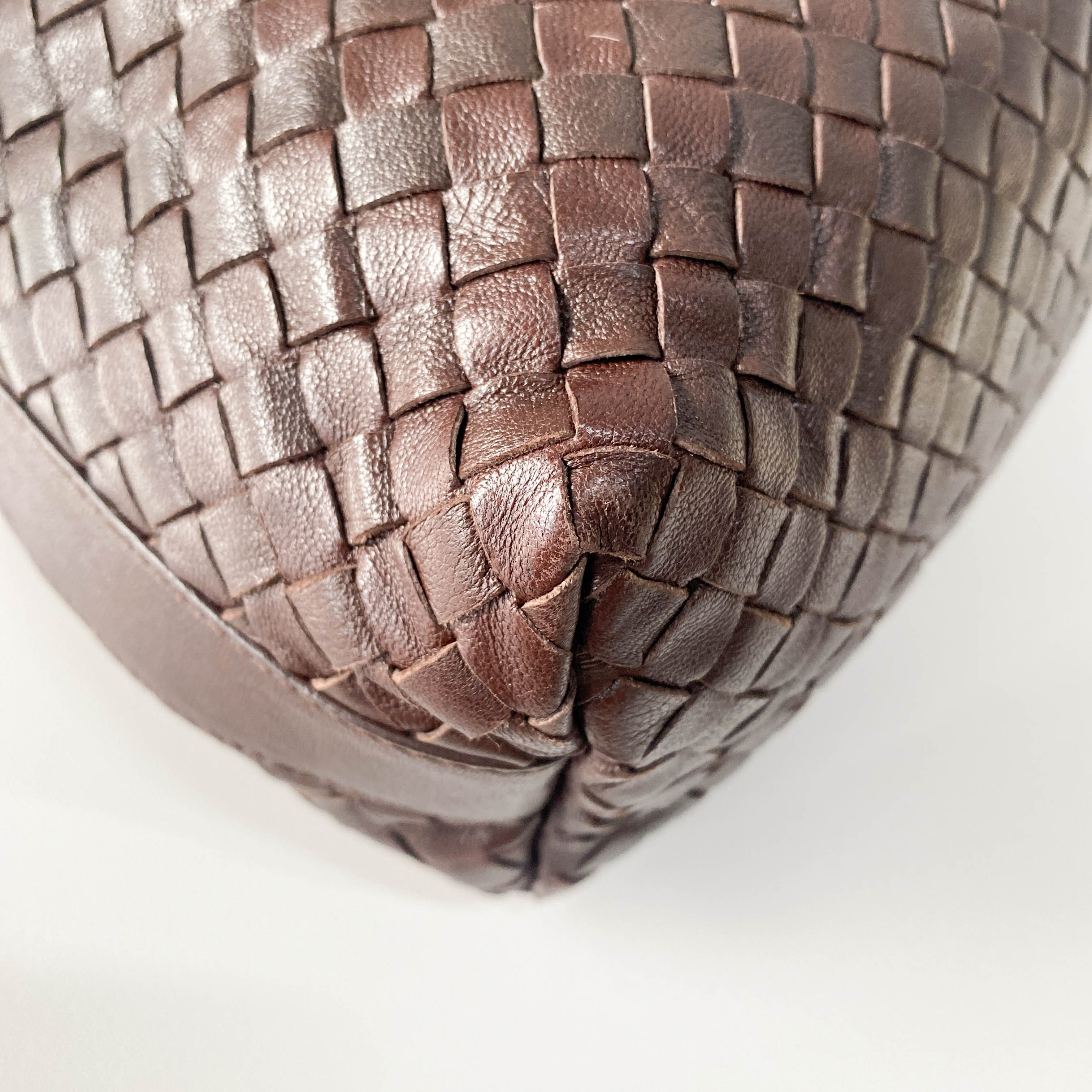 Intrecciato Brown Leather Handbag