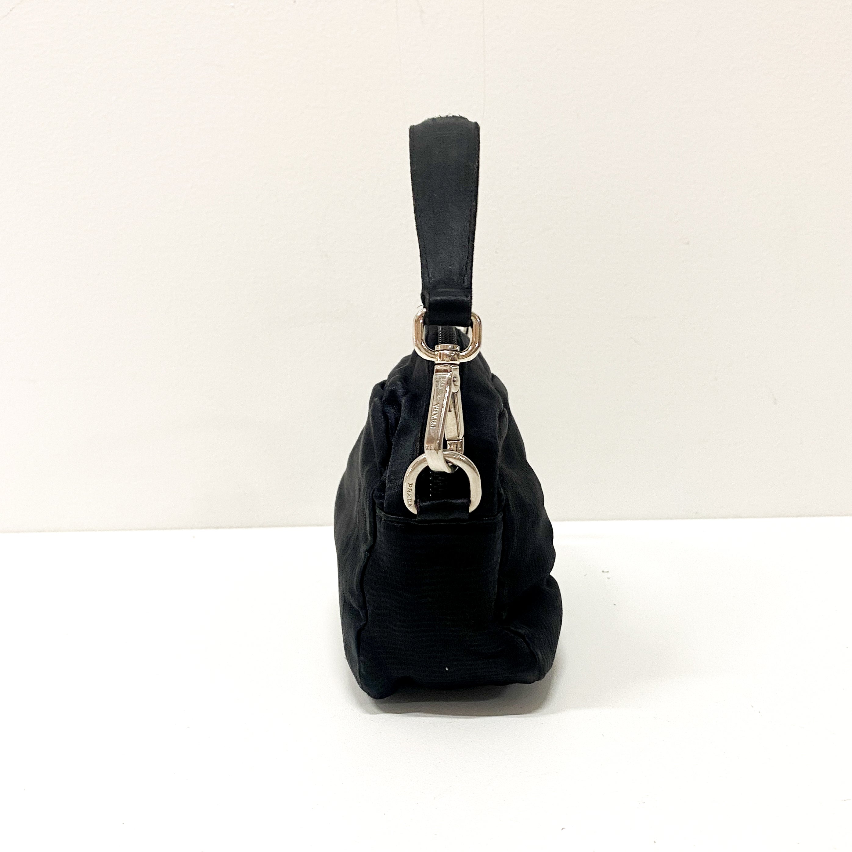 Mini Black Velvet Handbag