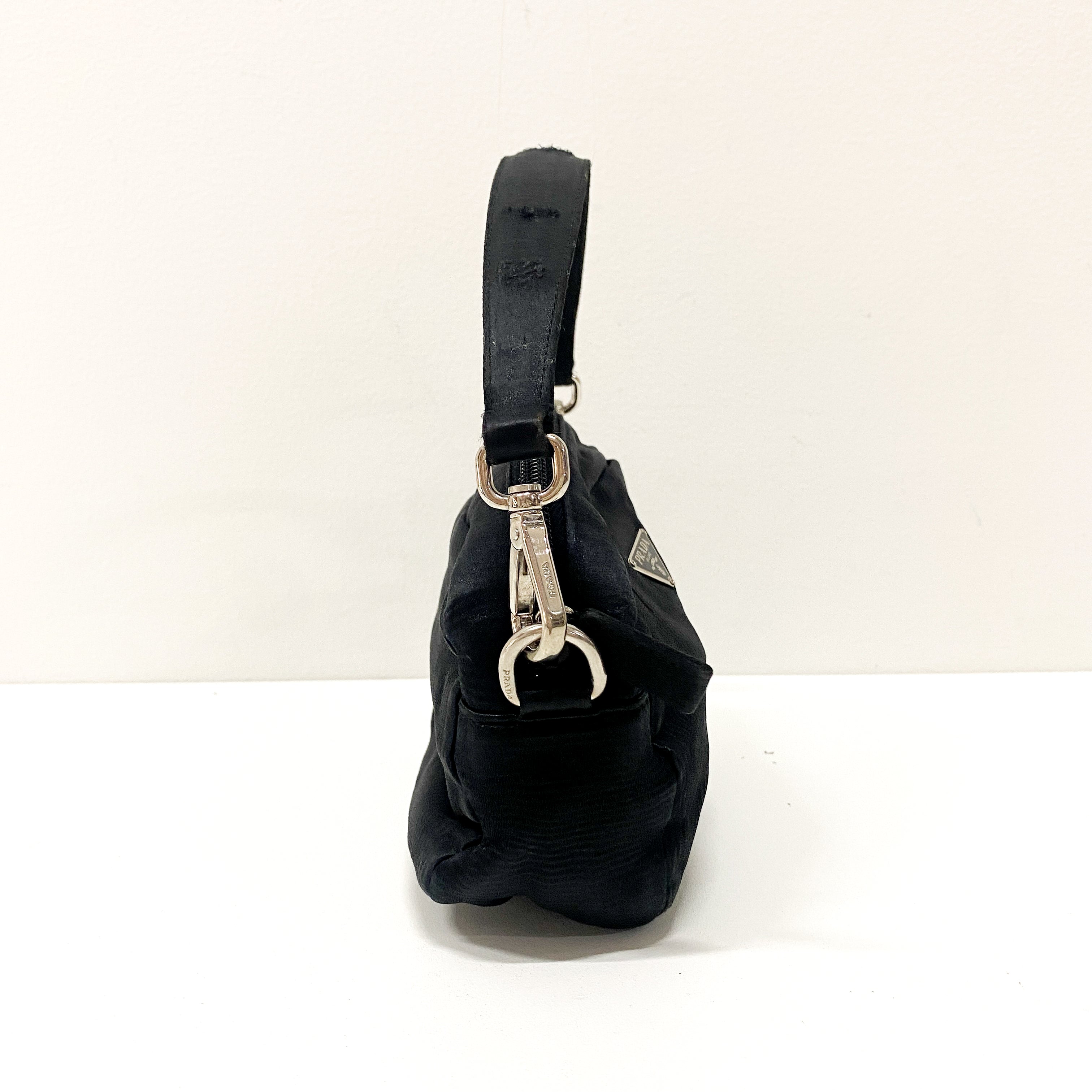 Mini Black Velvet Handbag