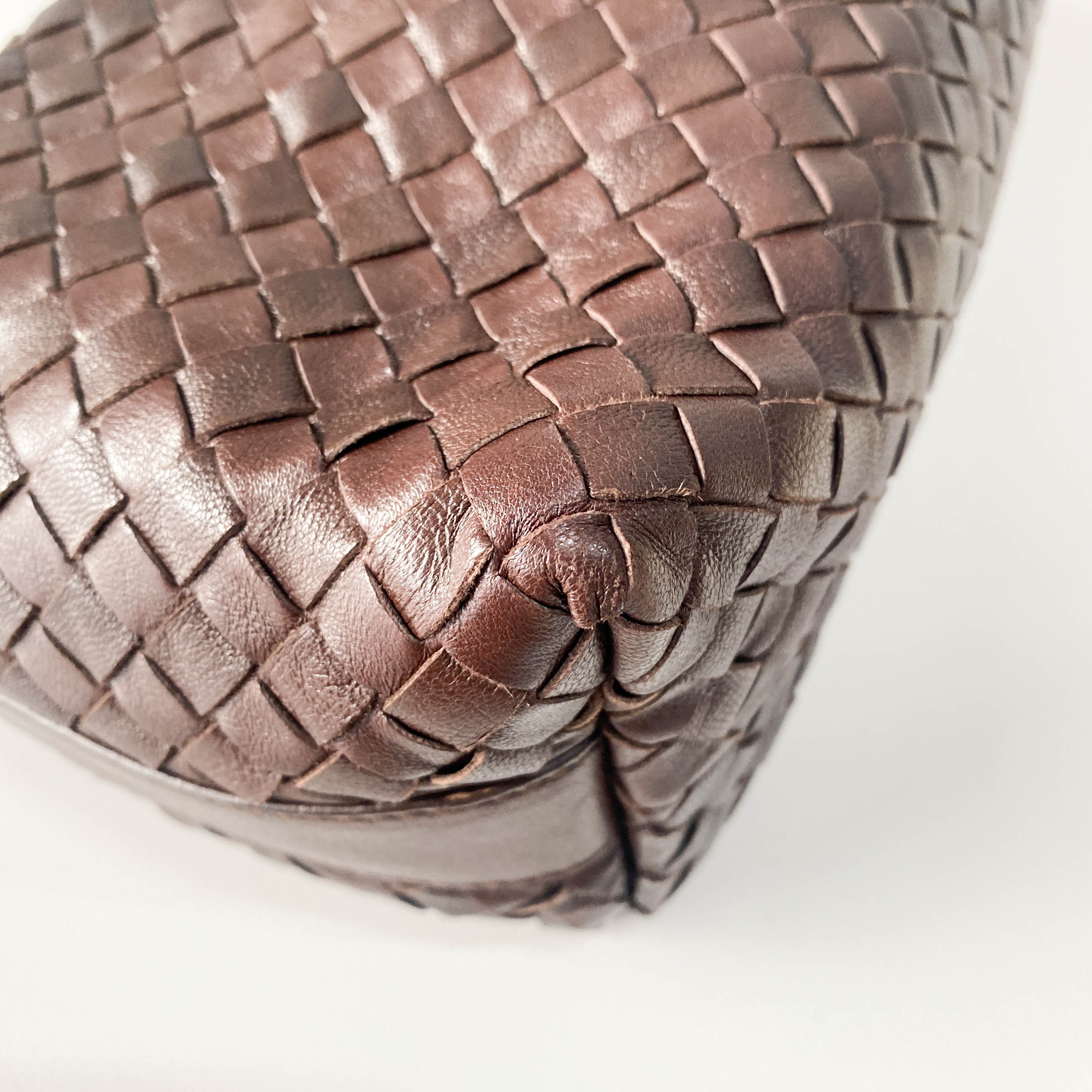 Intrecciato Brown Leather Handbag