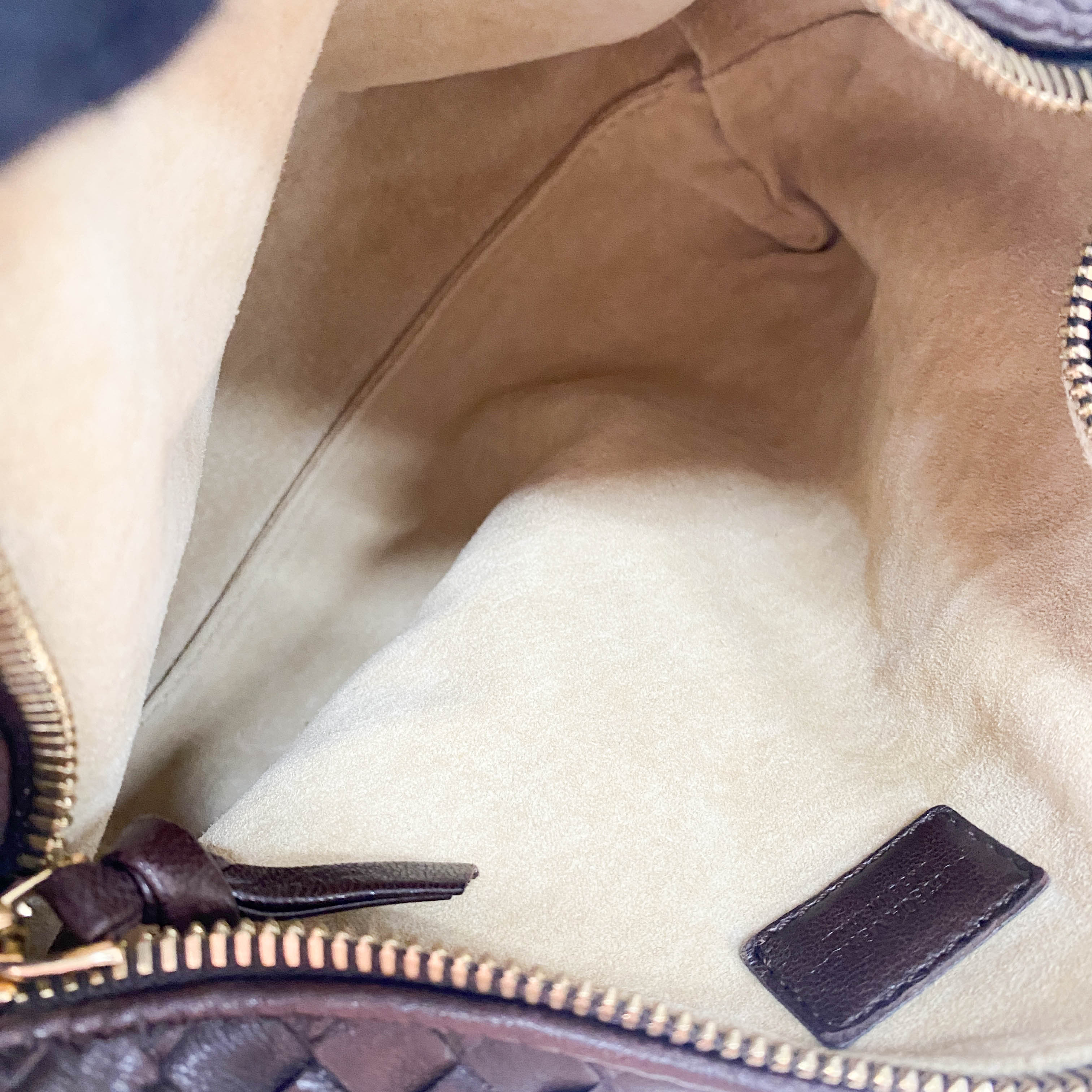 Intrecciato Brown Leather Handbag