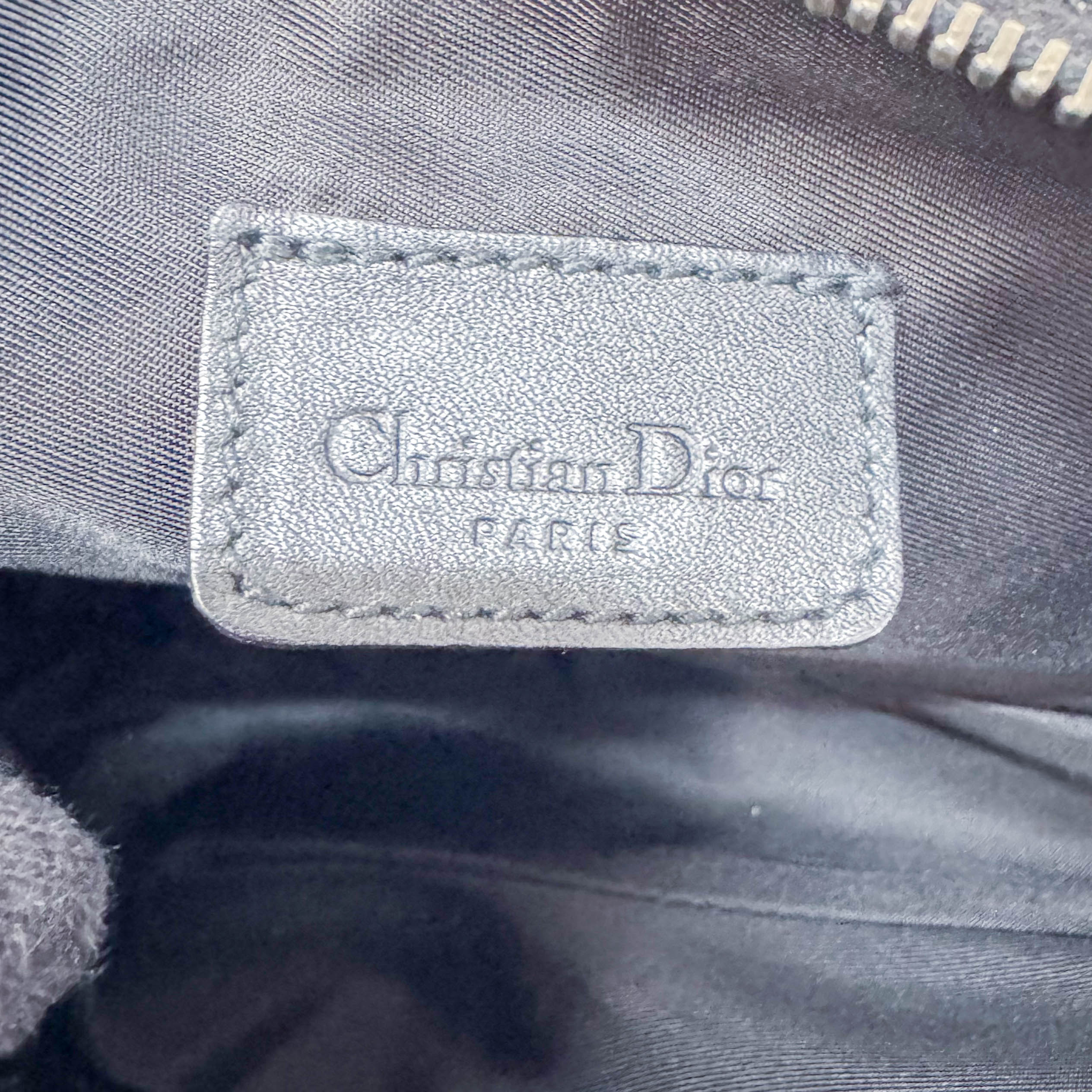 Trotter Saddle Mini Navy Oblique Tweed Shoulder Bag