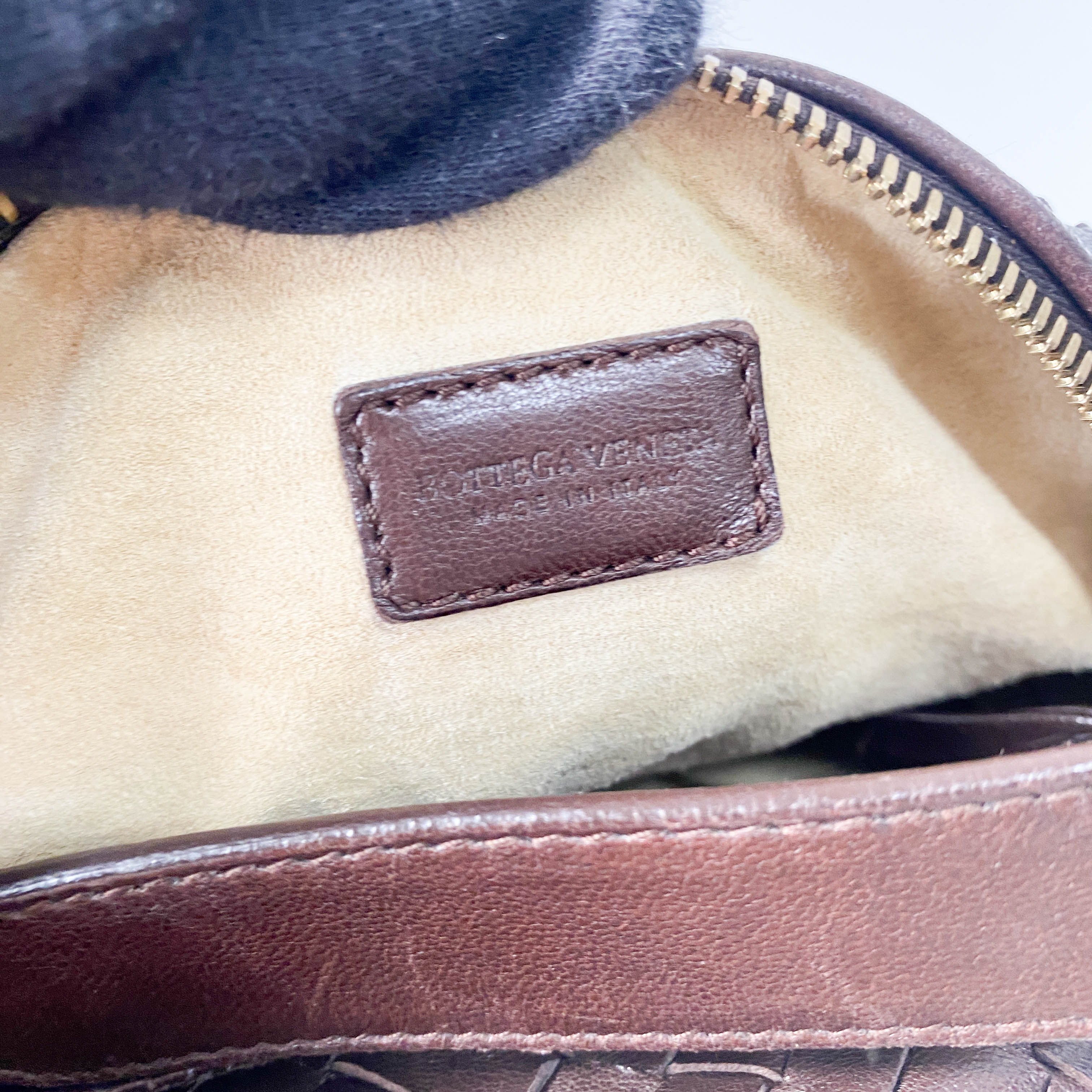 Intrecciato Brown Leather Handbag