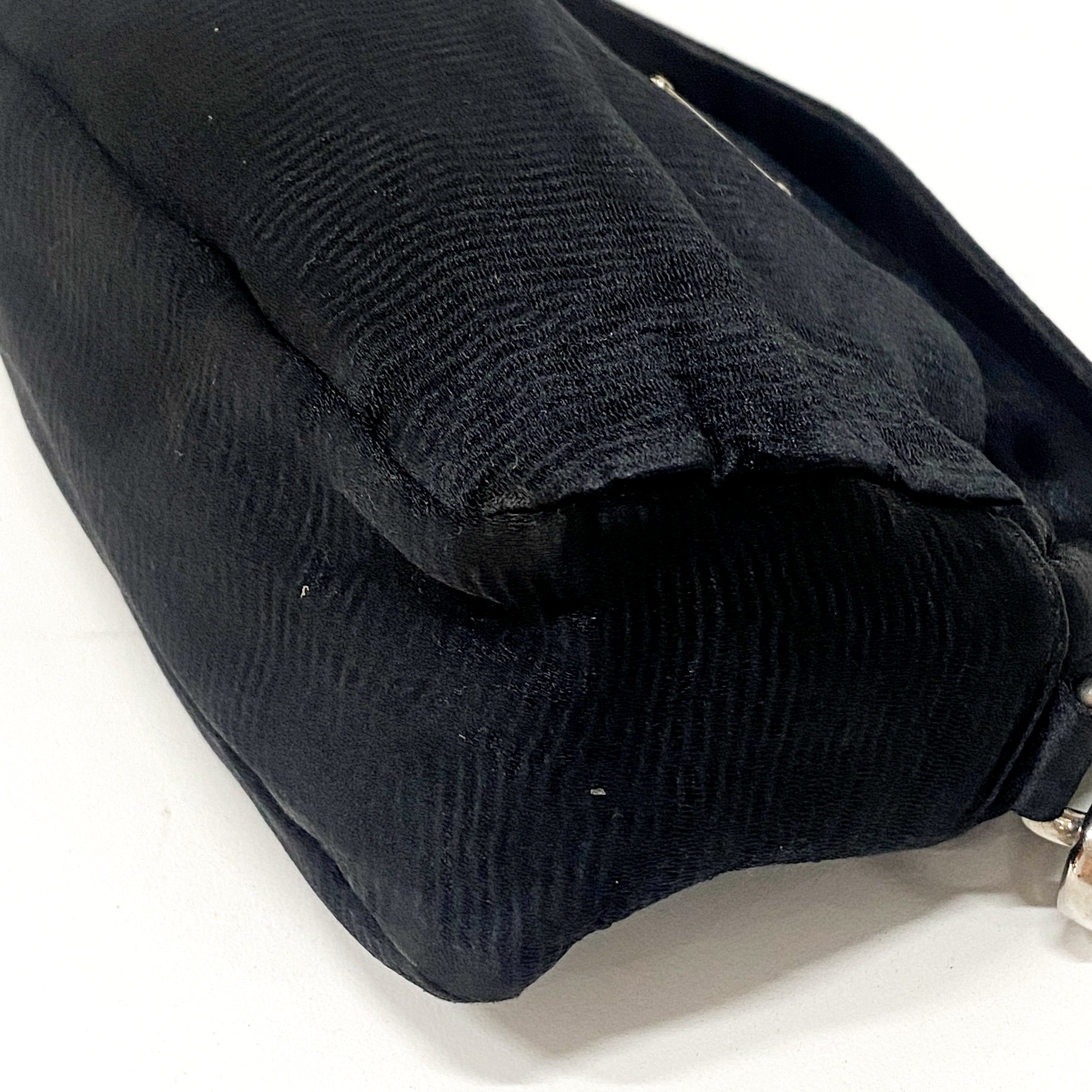 Mini Black Velvet Handbag