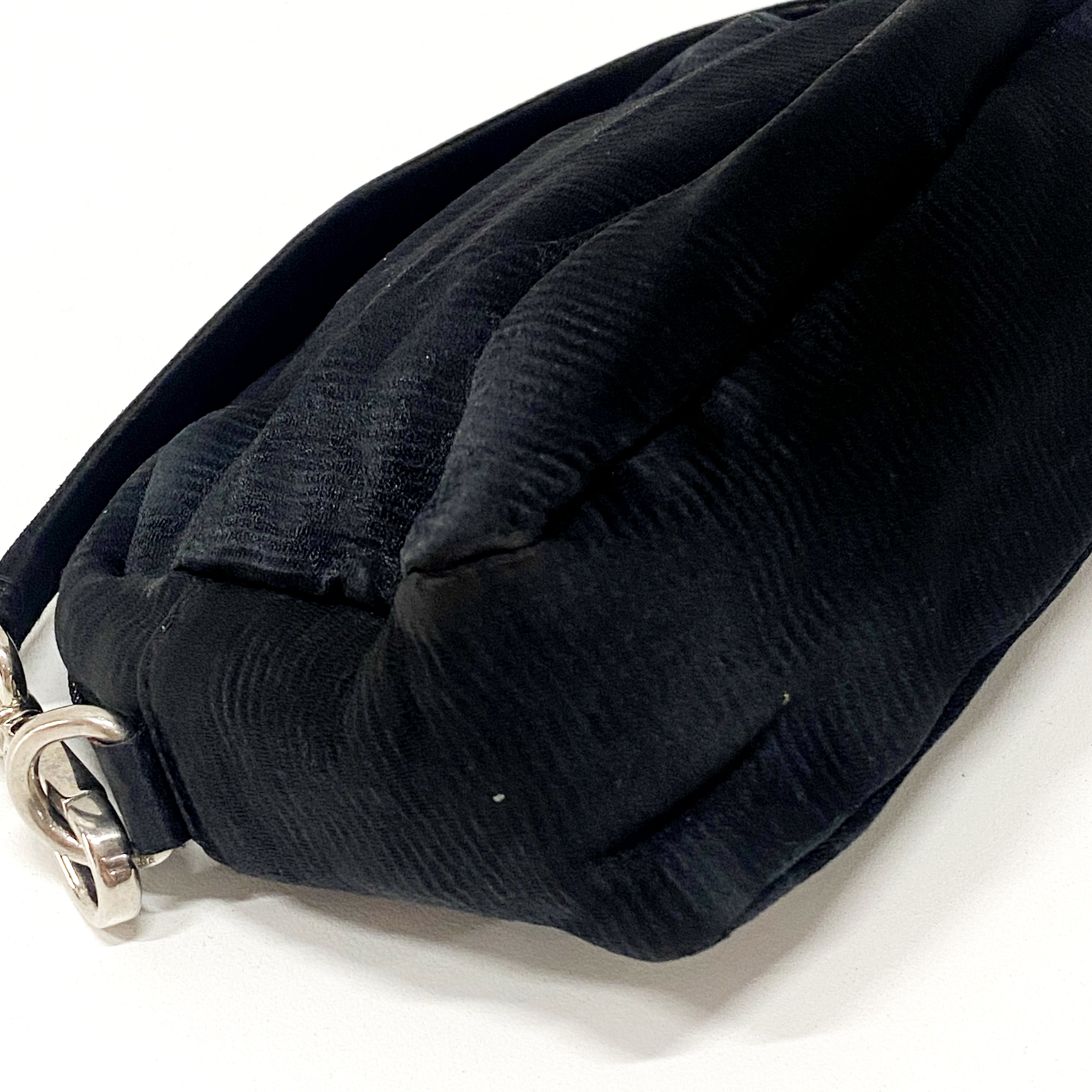 Mini Black Velvet Handbag