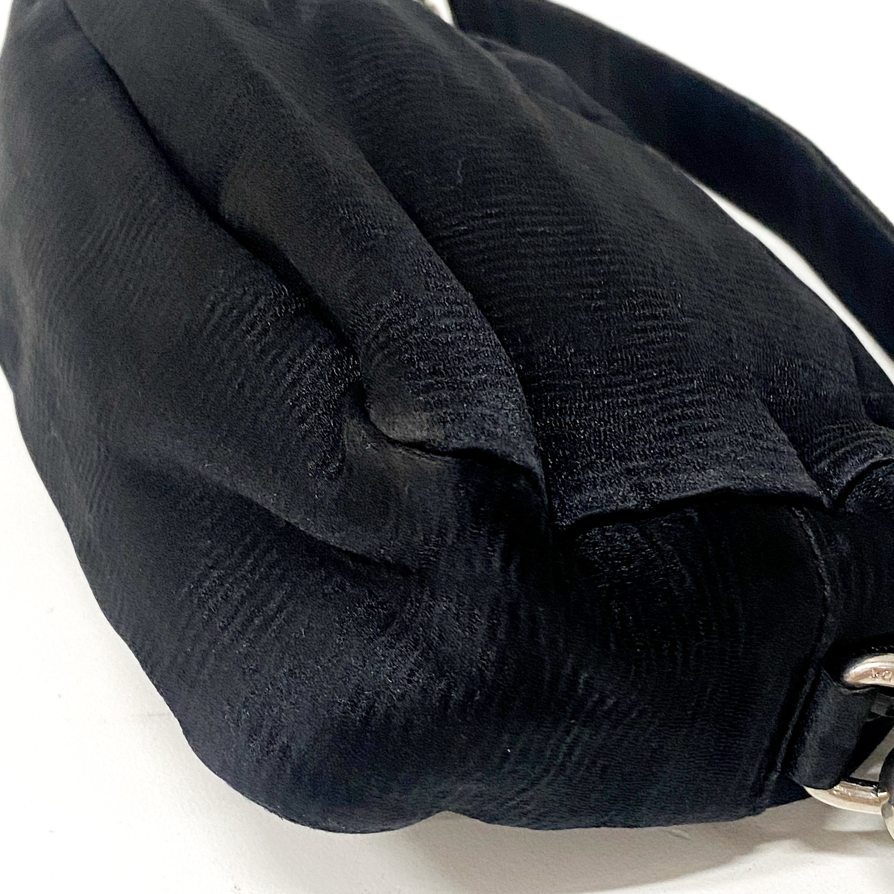 Mini Black Velvet Handbag