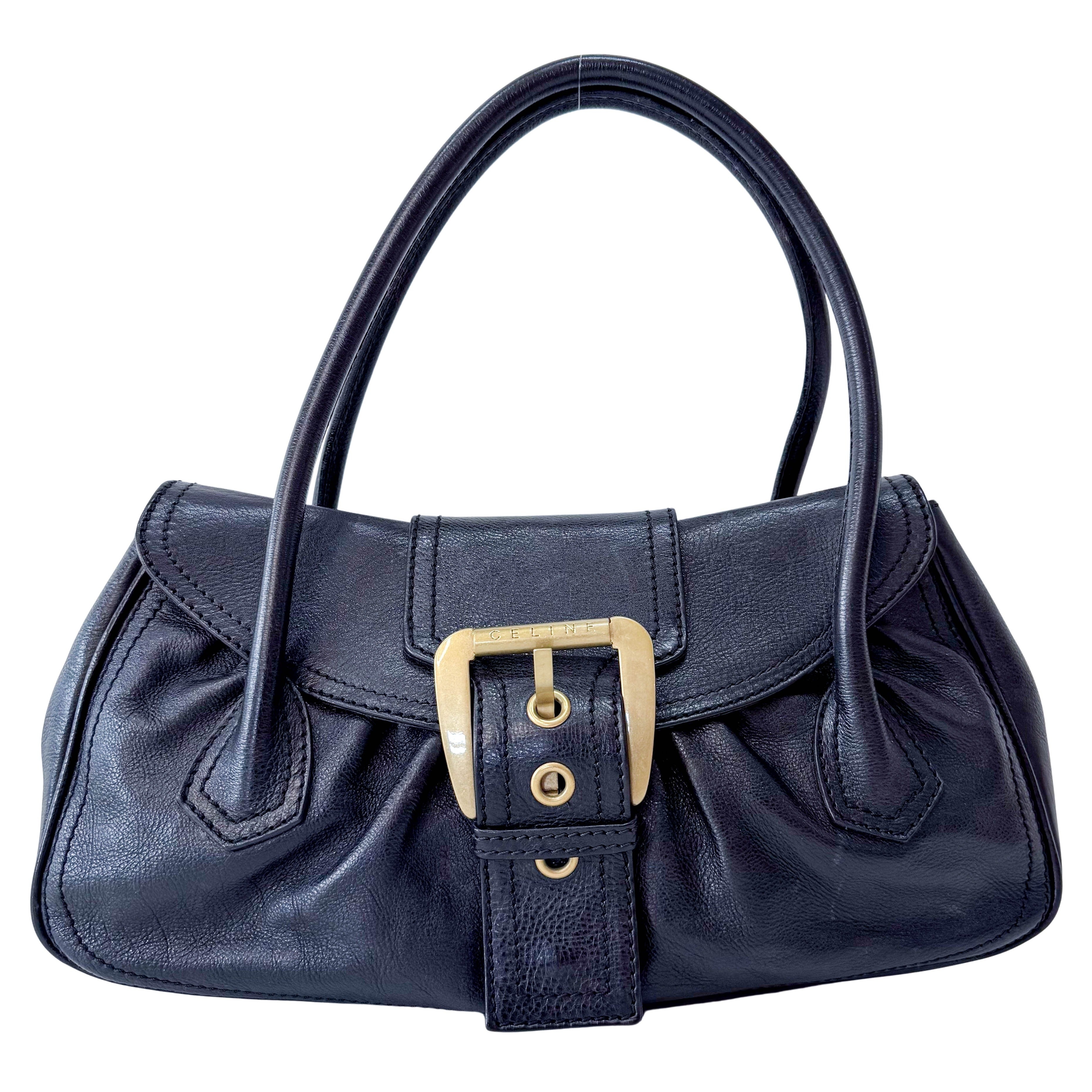 Black Leather Shoulder Bag