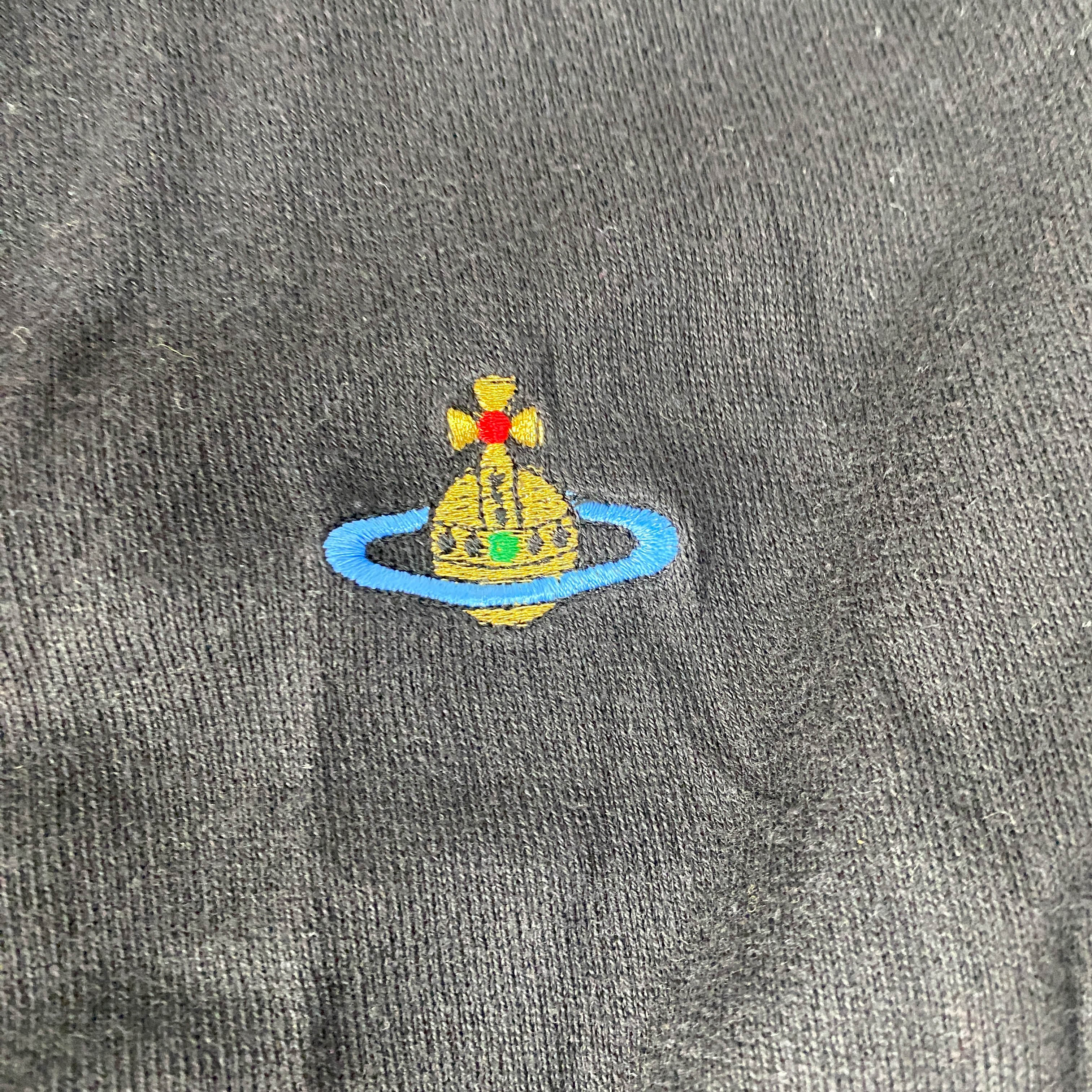 Orb Logo Size M Black Cotton Cardigan