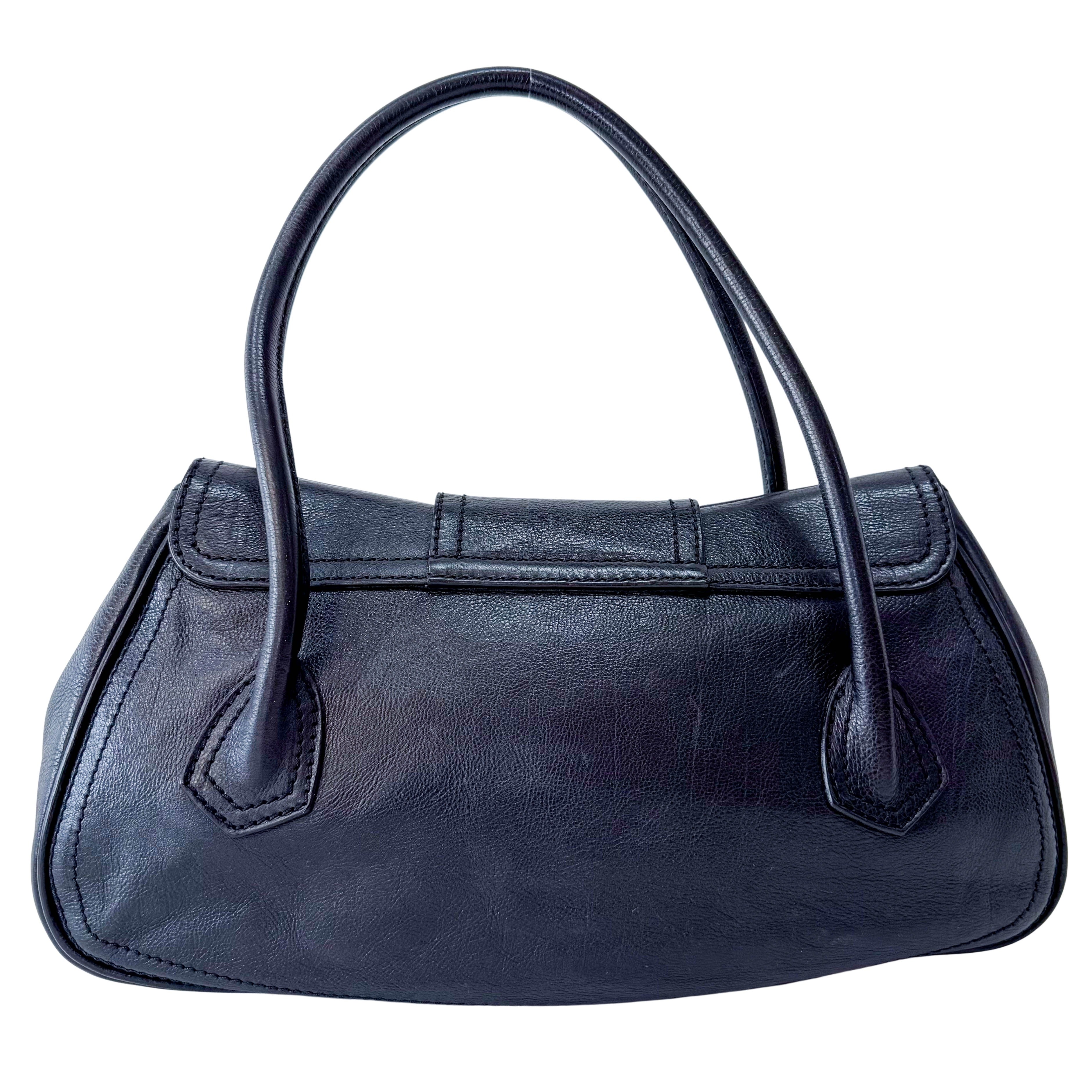 Black Leather Shoulder Bag