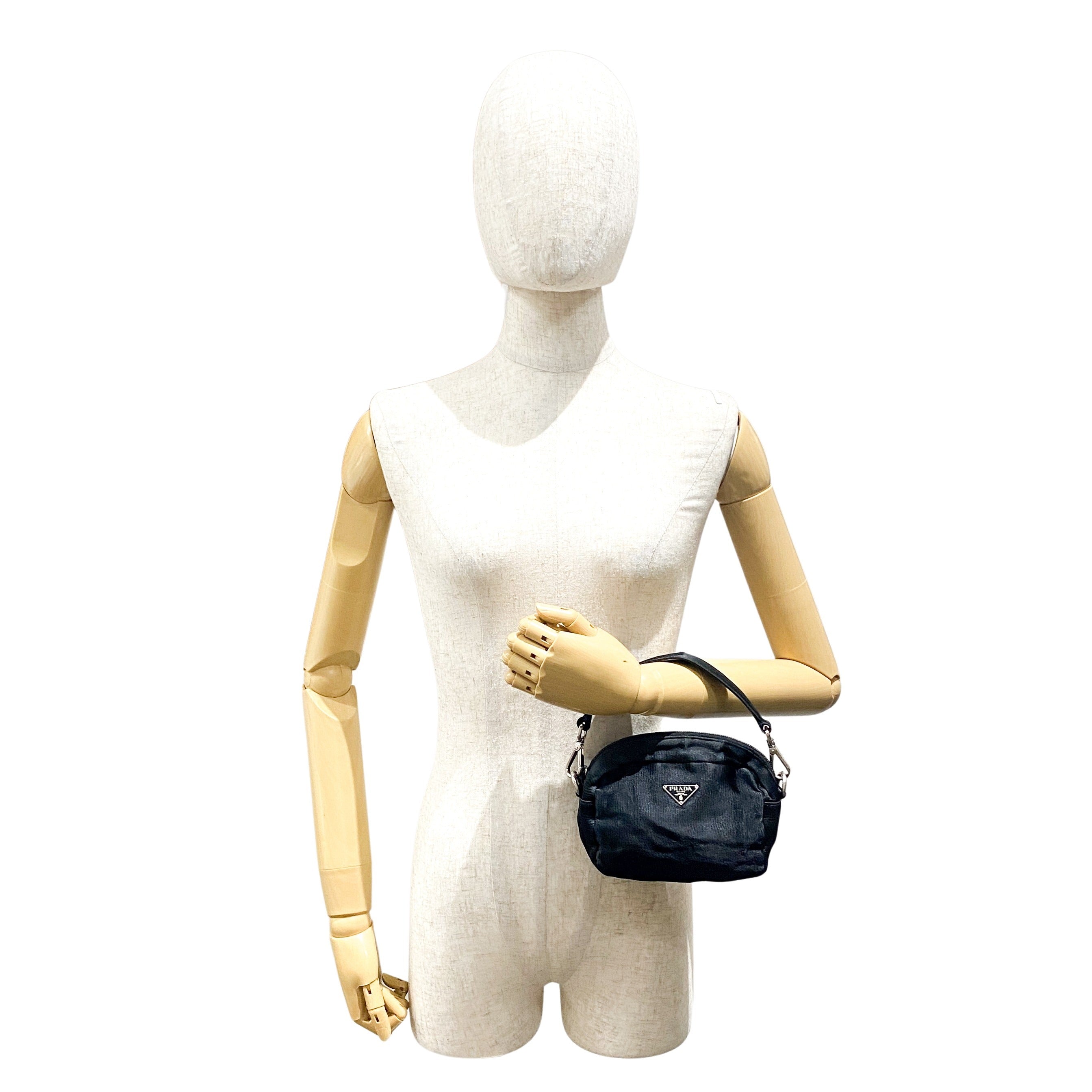 Mini Black Velvet Handbag