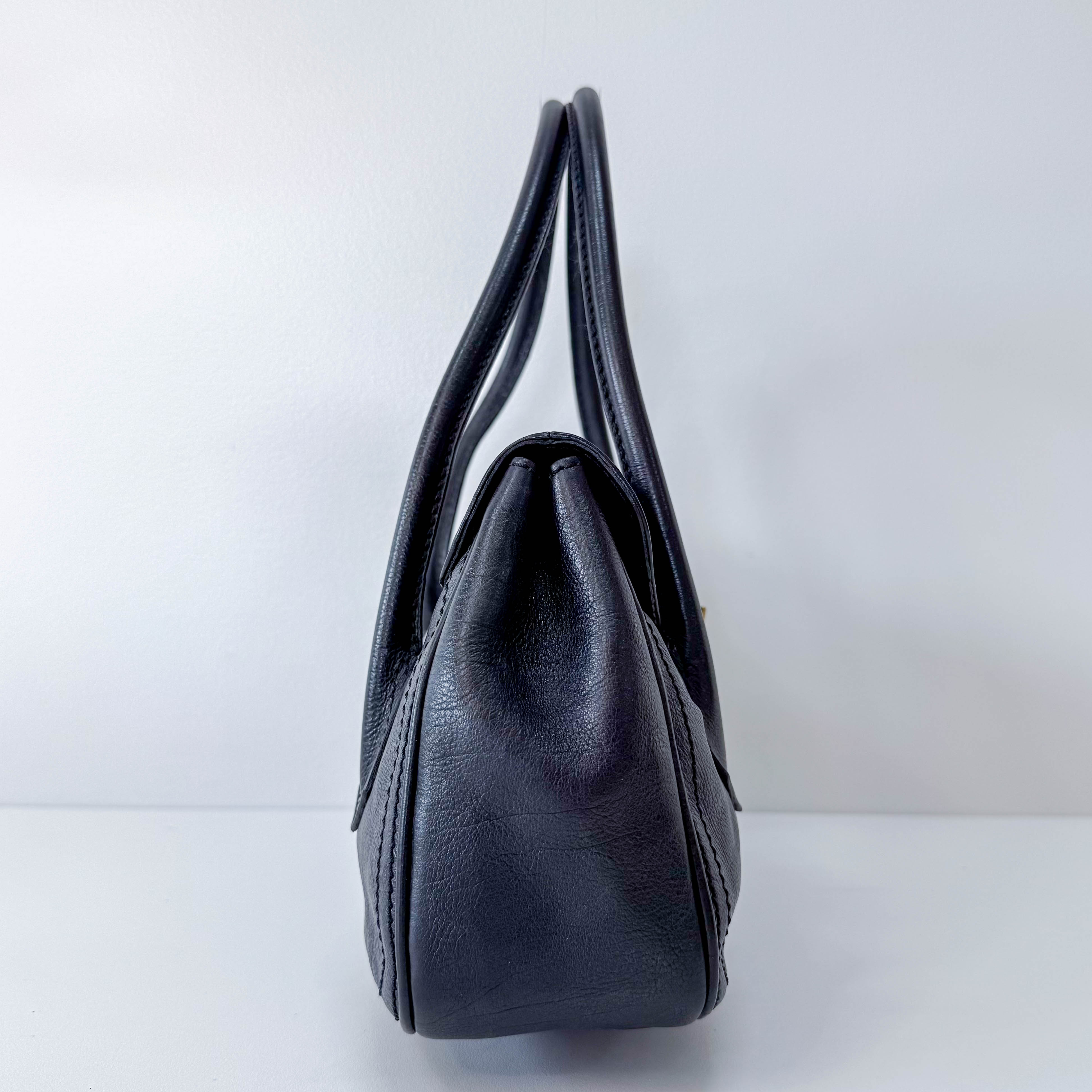 Black Leather Shoulder Bag