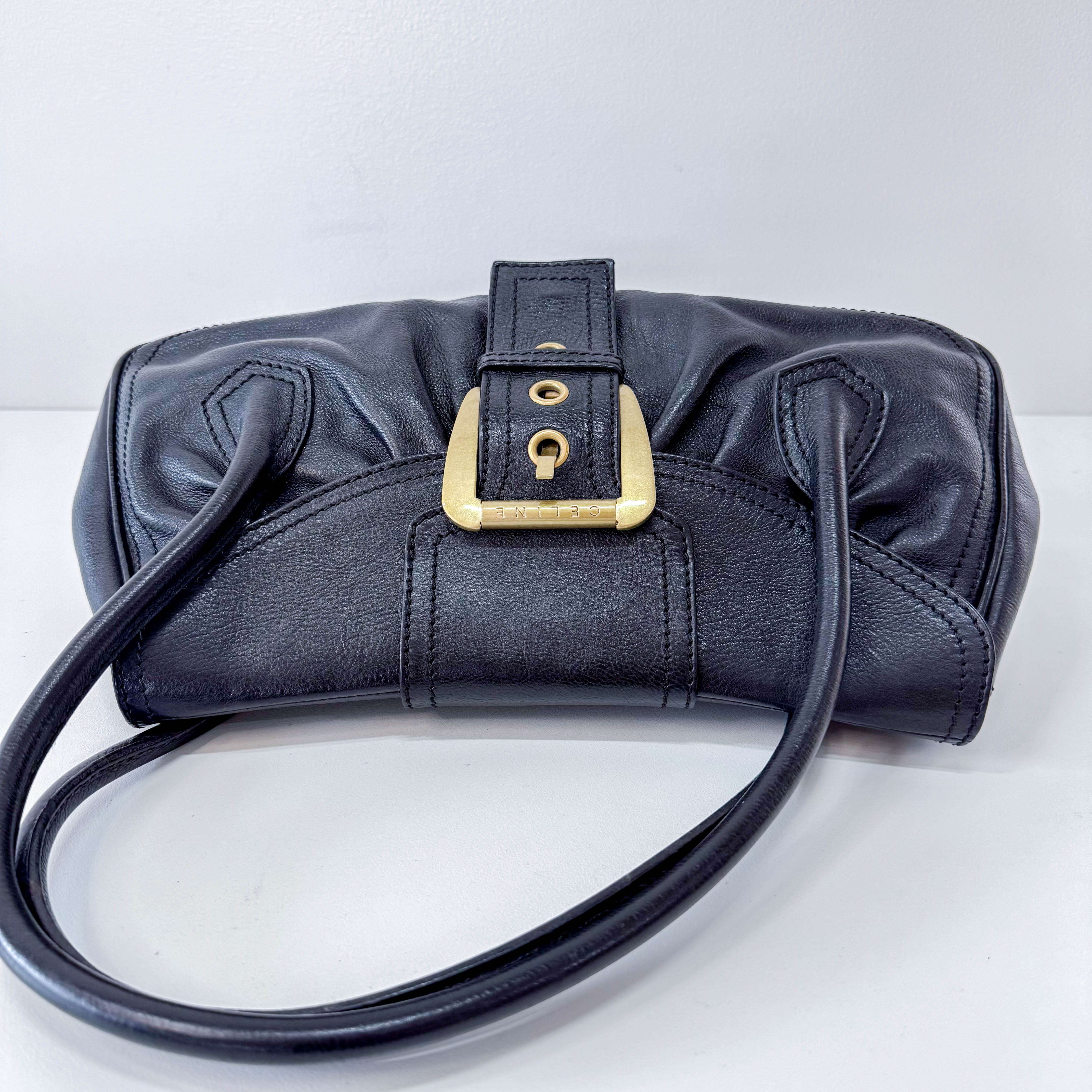 Black Leather Shoulder Bag