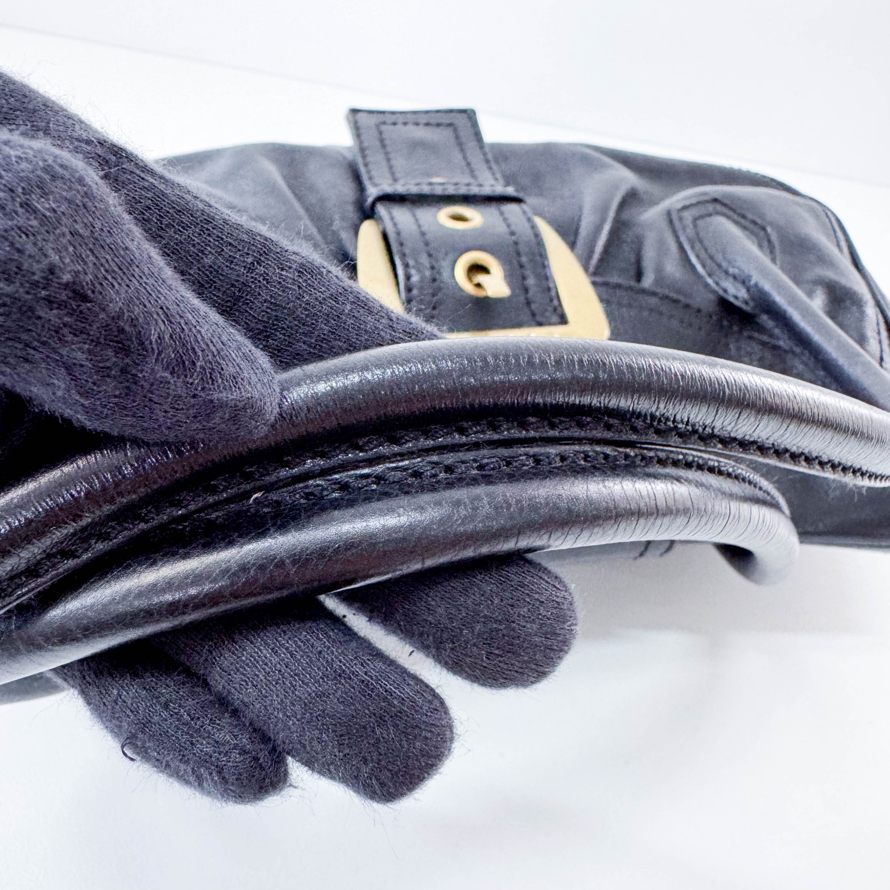 Black Leather Shoulder Bag