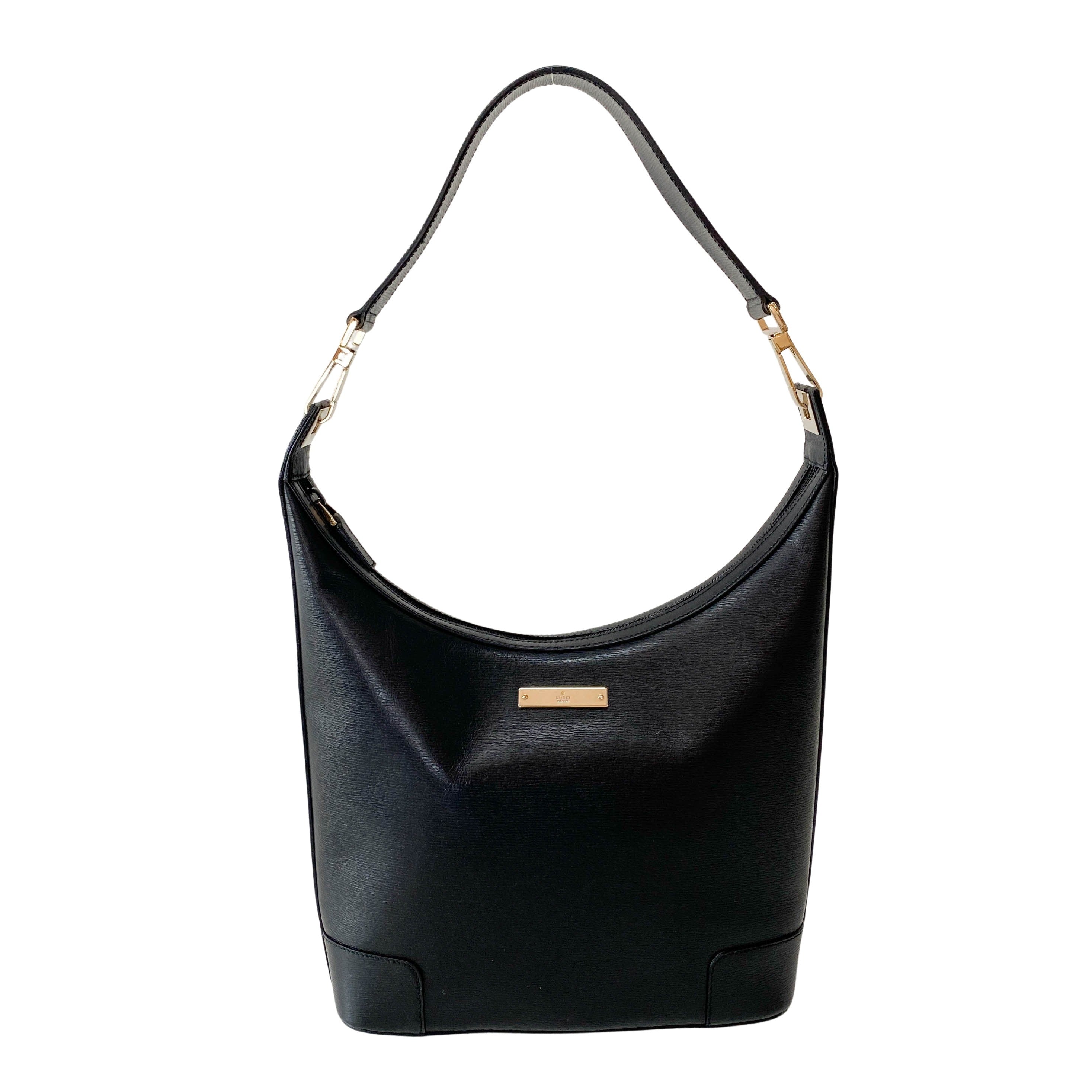Black Leather Shoulder Bag