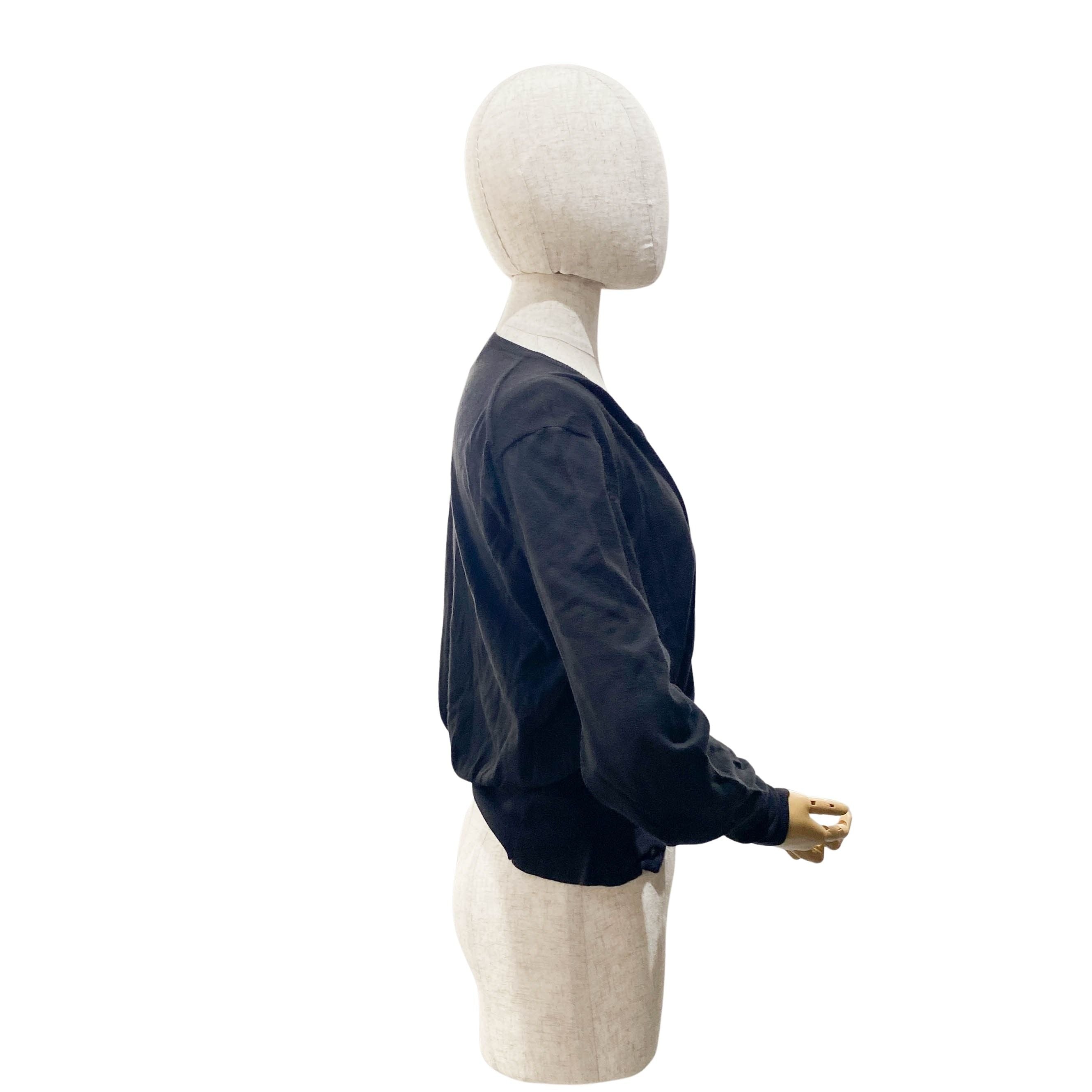 Orb Logo Size M Black Cotton Cardigan