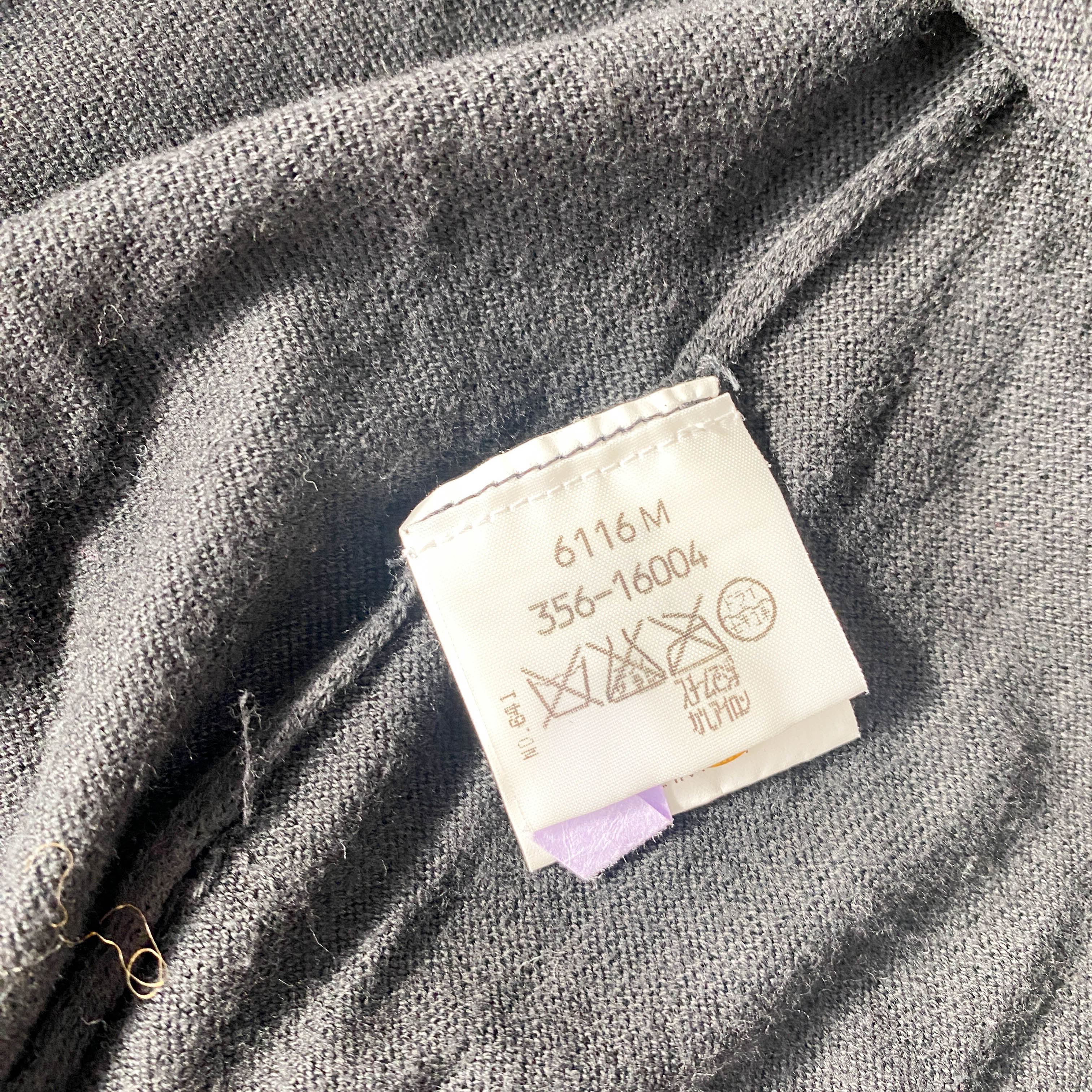 Orb Logo Size M Black Cotton Cardigan