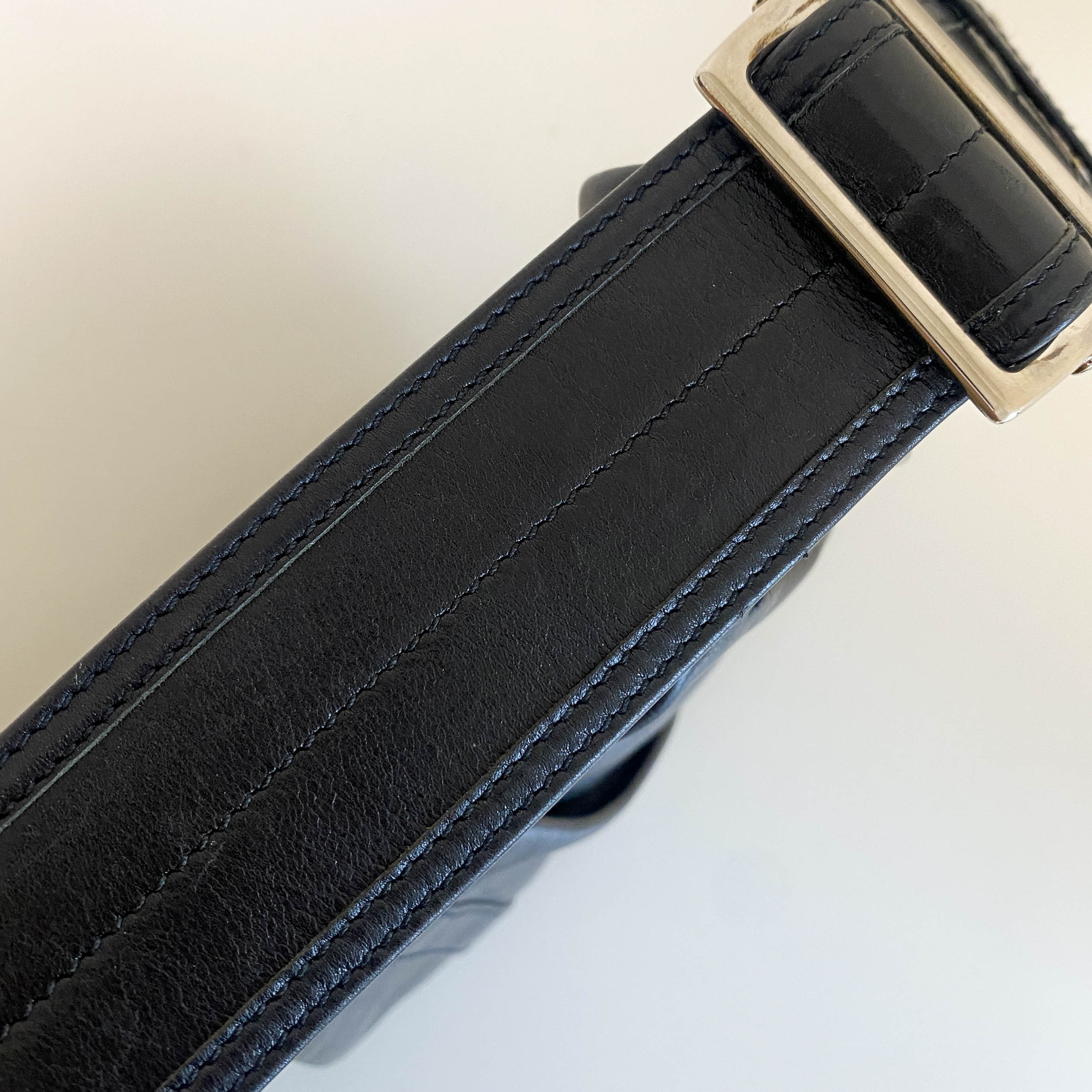 YSL Archive Black Leather Shoulder Bag