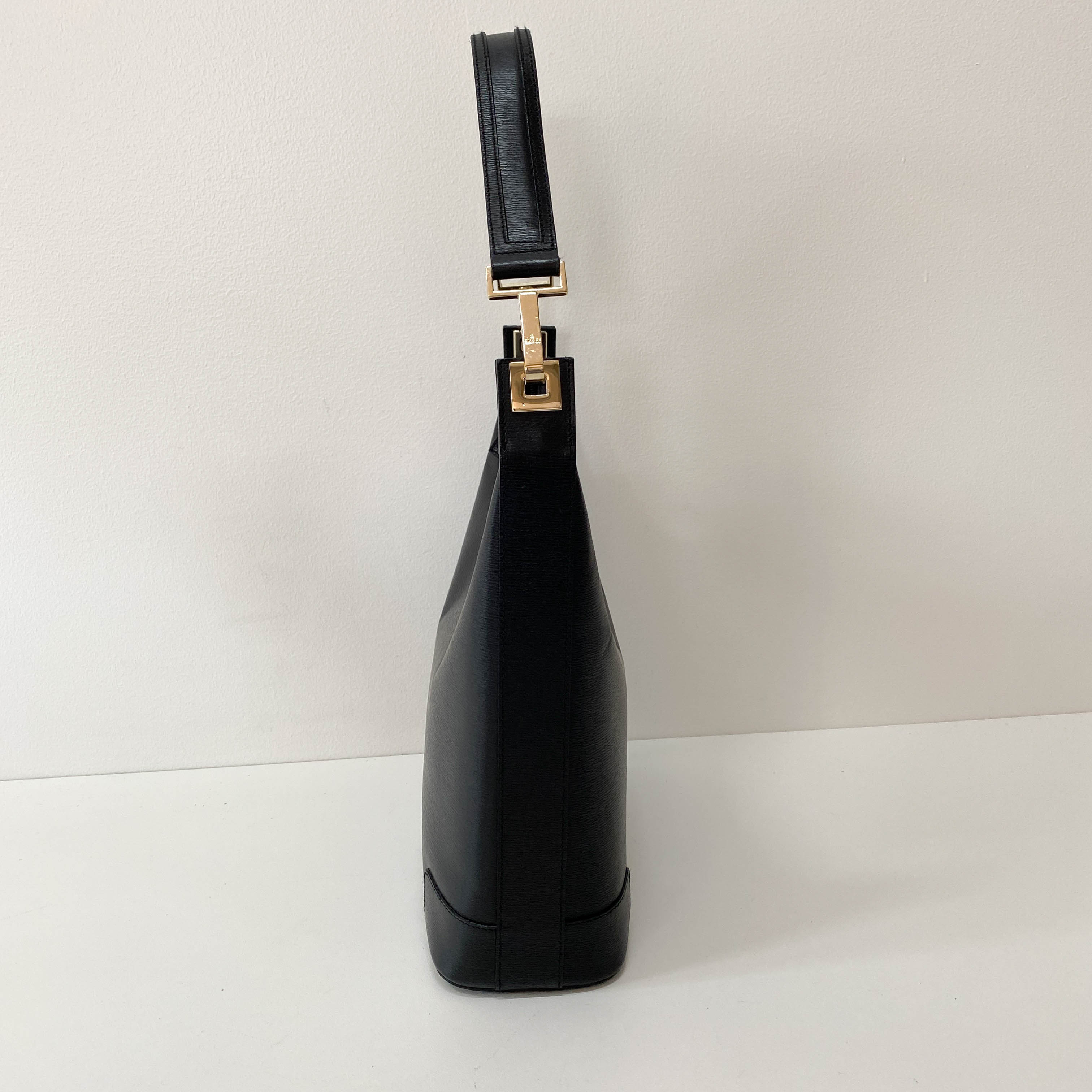 Black Leather Shoulder Bag