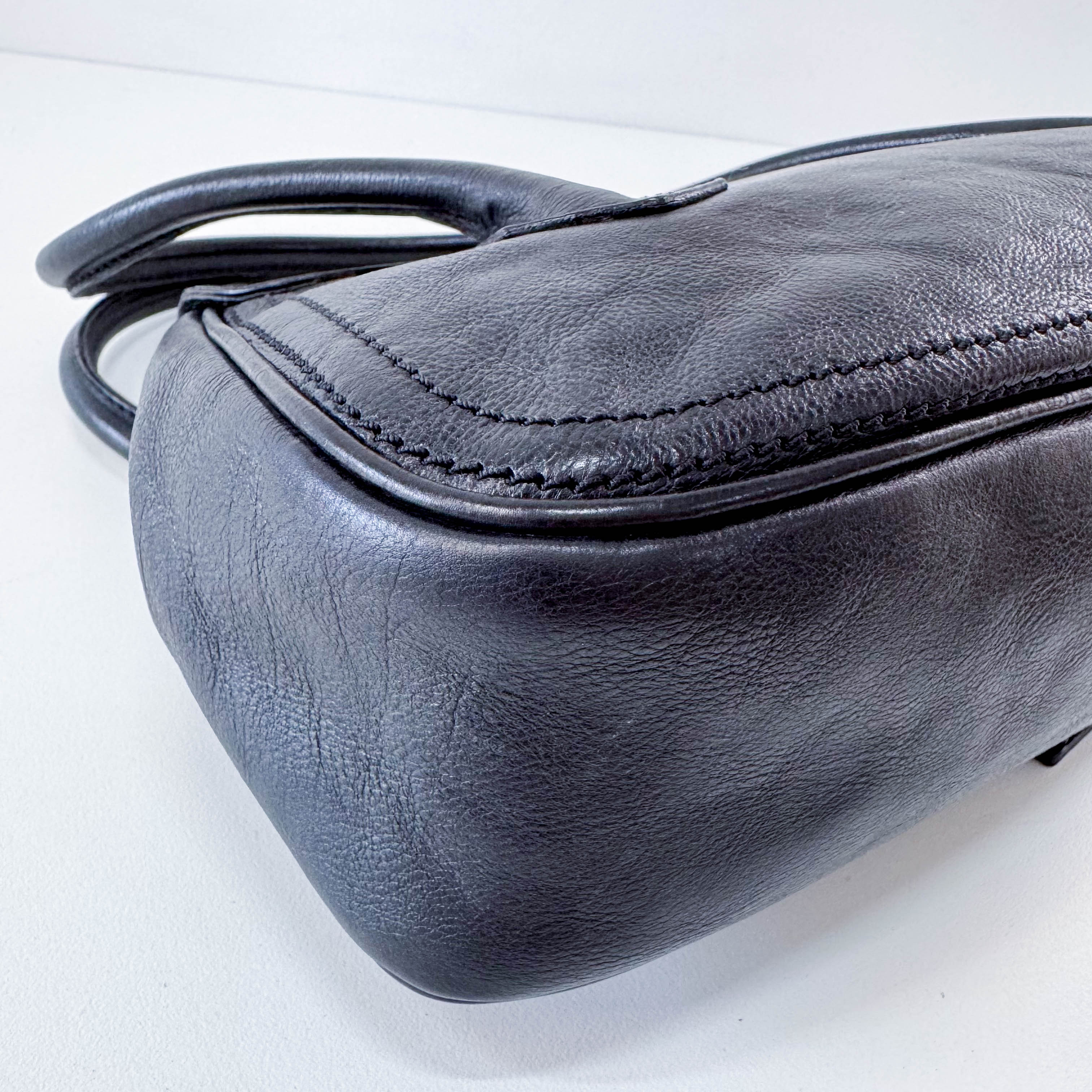 Black Leather Shoulder Bag