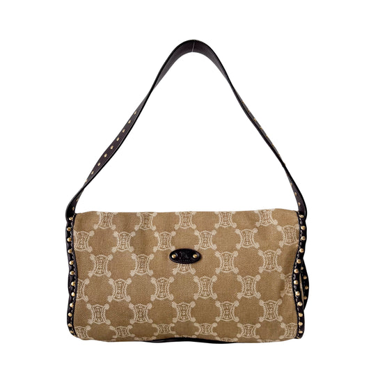 Macadam Triomphe Canvas Beige Shoulder Bag