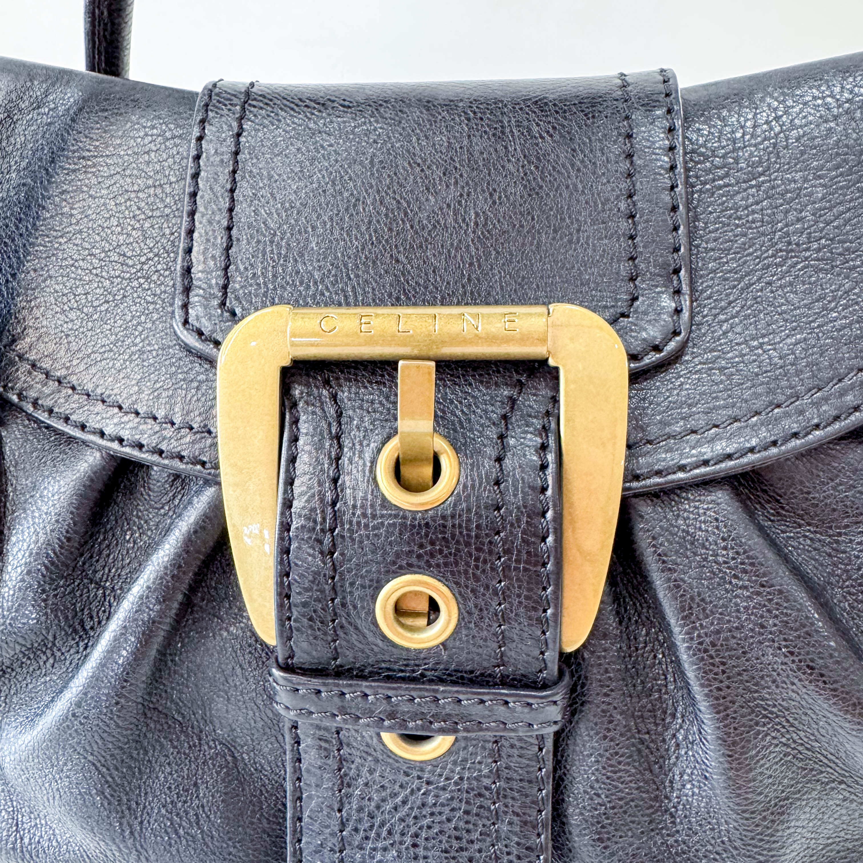 Black Leather Shoulder Bag