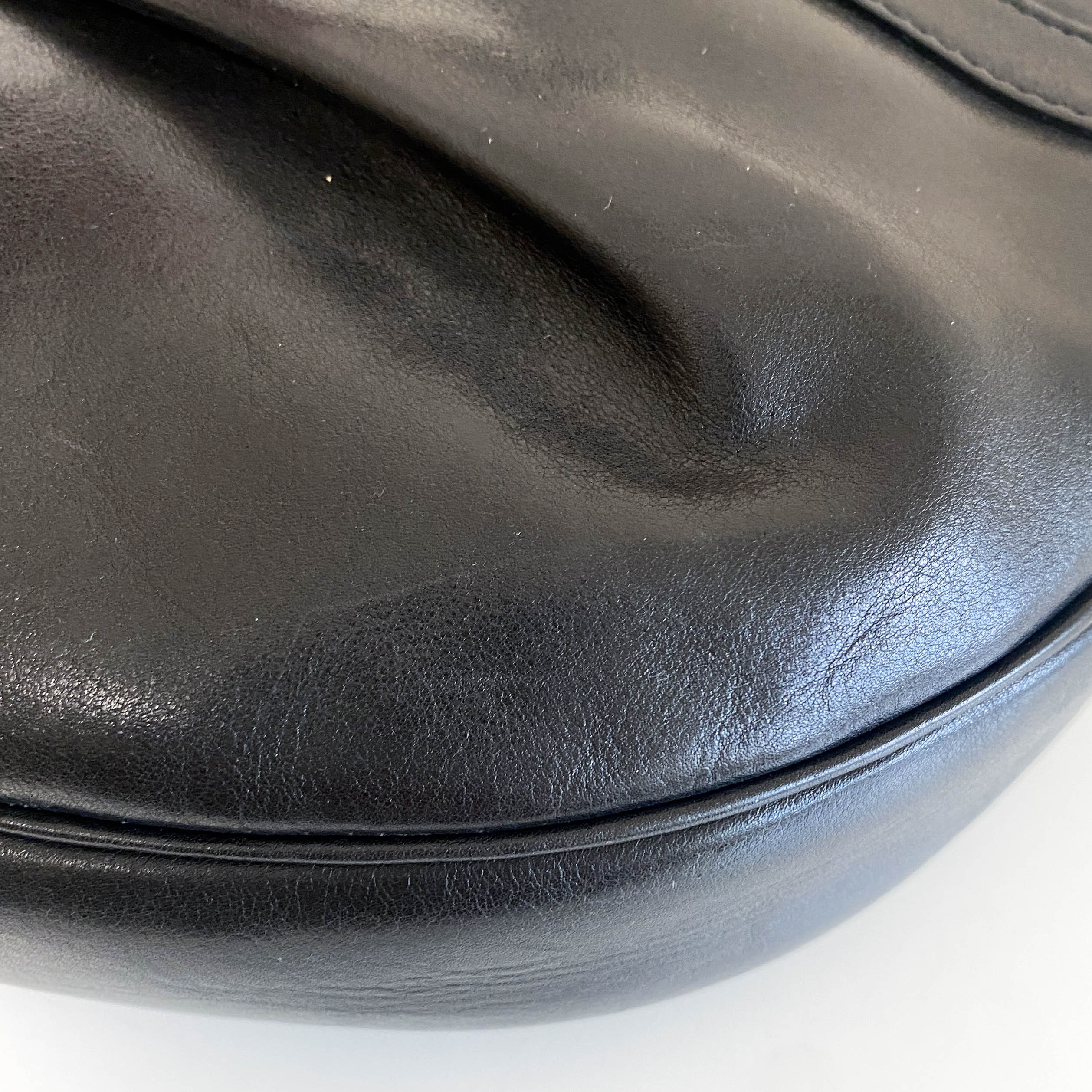 YSL Archive Black Leather Shoulder Bag