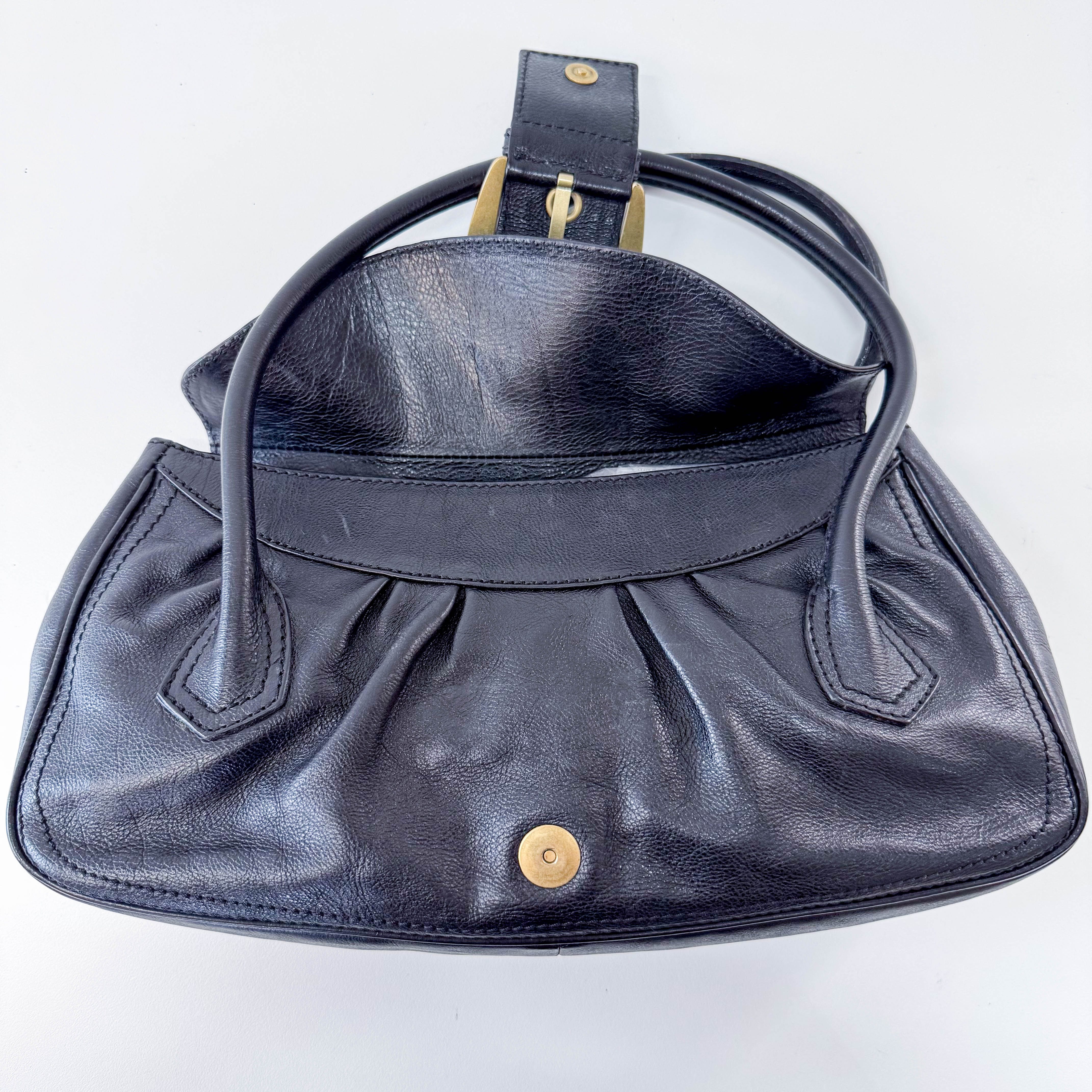 Black Leather Shoulder Bag