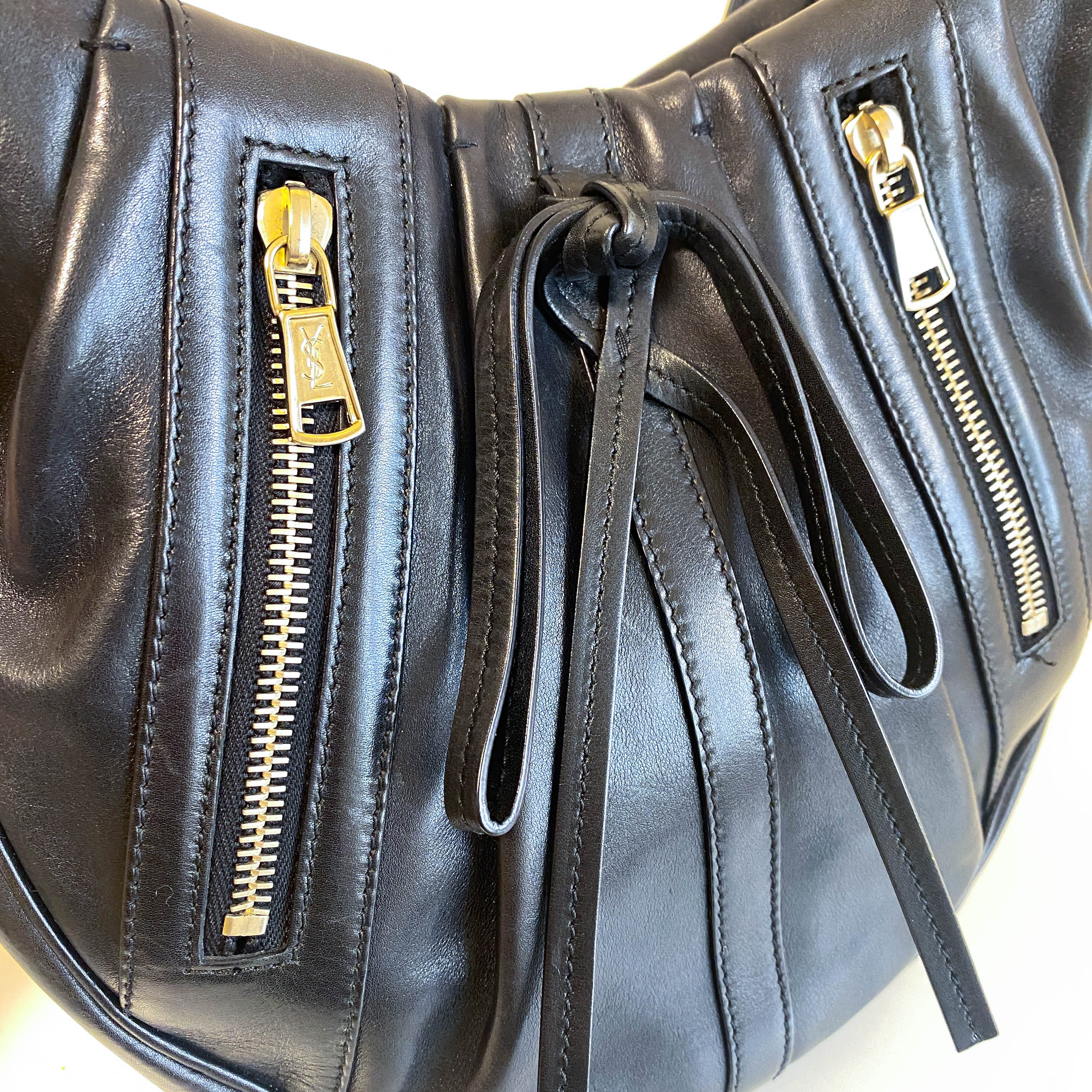 YSL Archive Black Leather Shoulder Bag