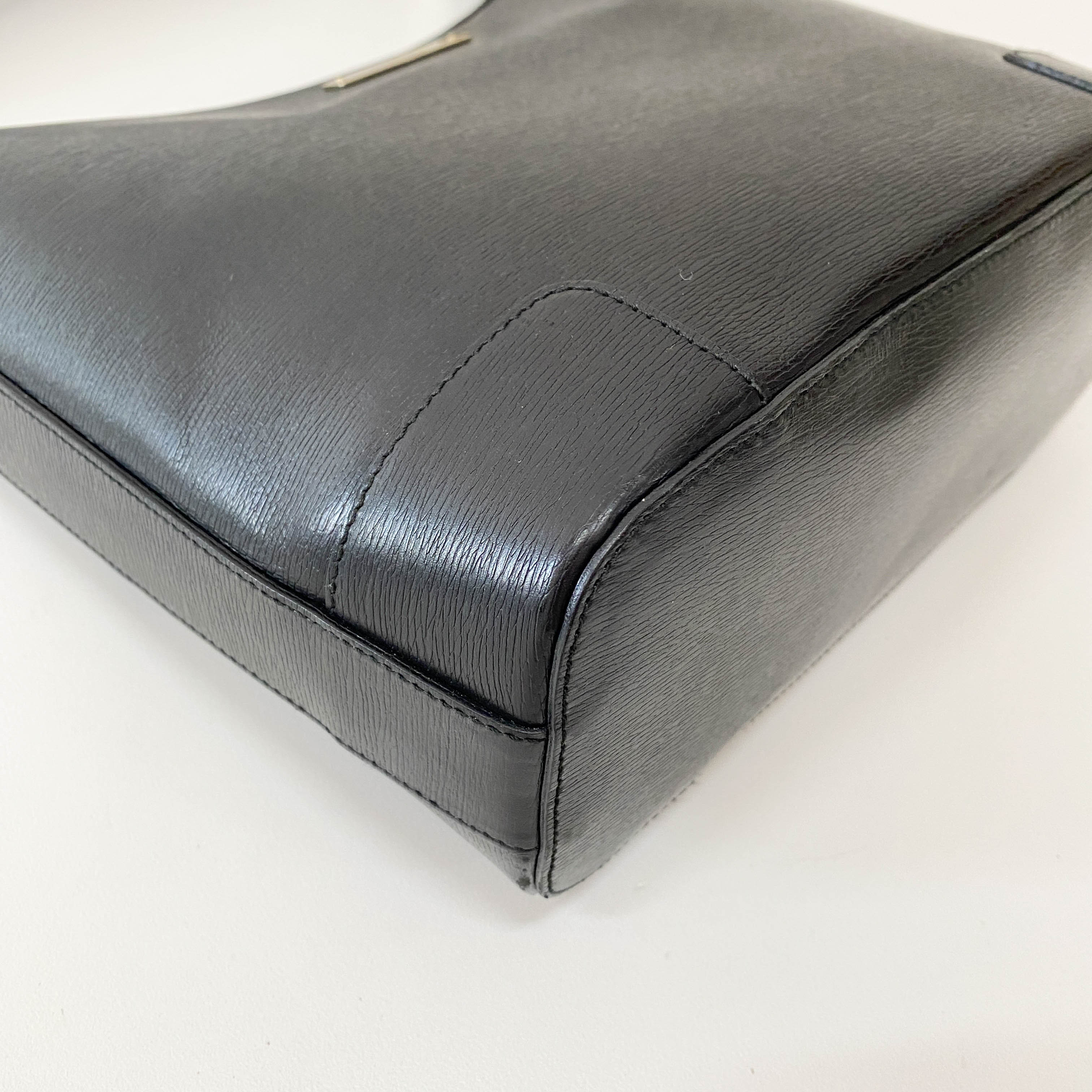 Black Leather Shoulder Bag