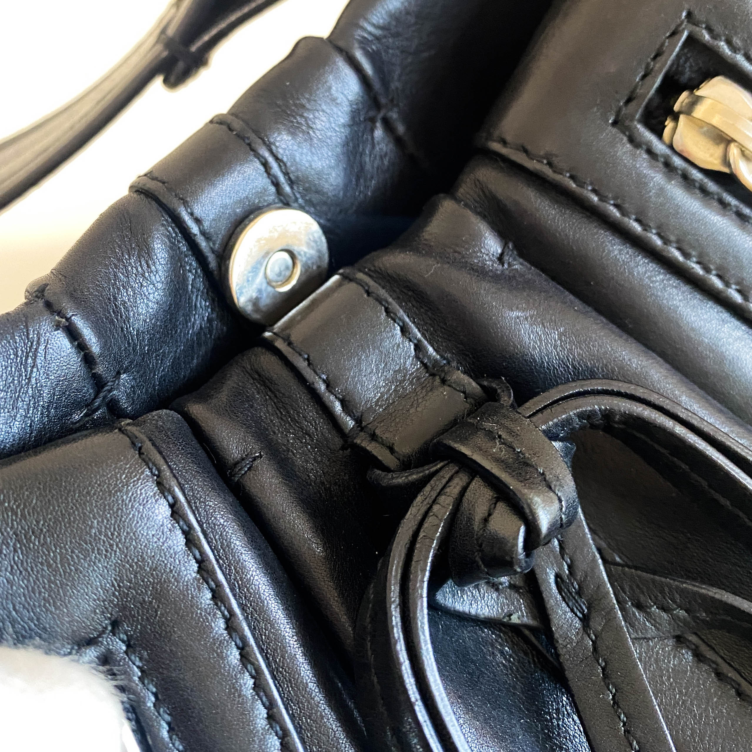 YSL Archive Black Leather Shoulder Bag