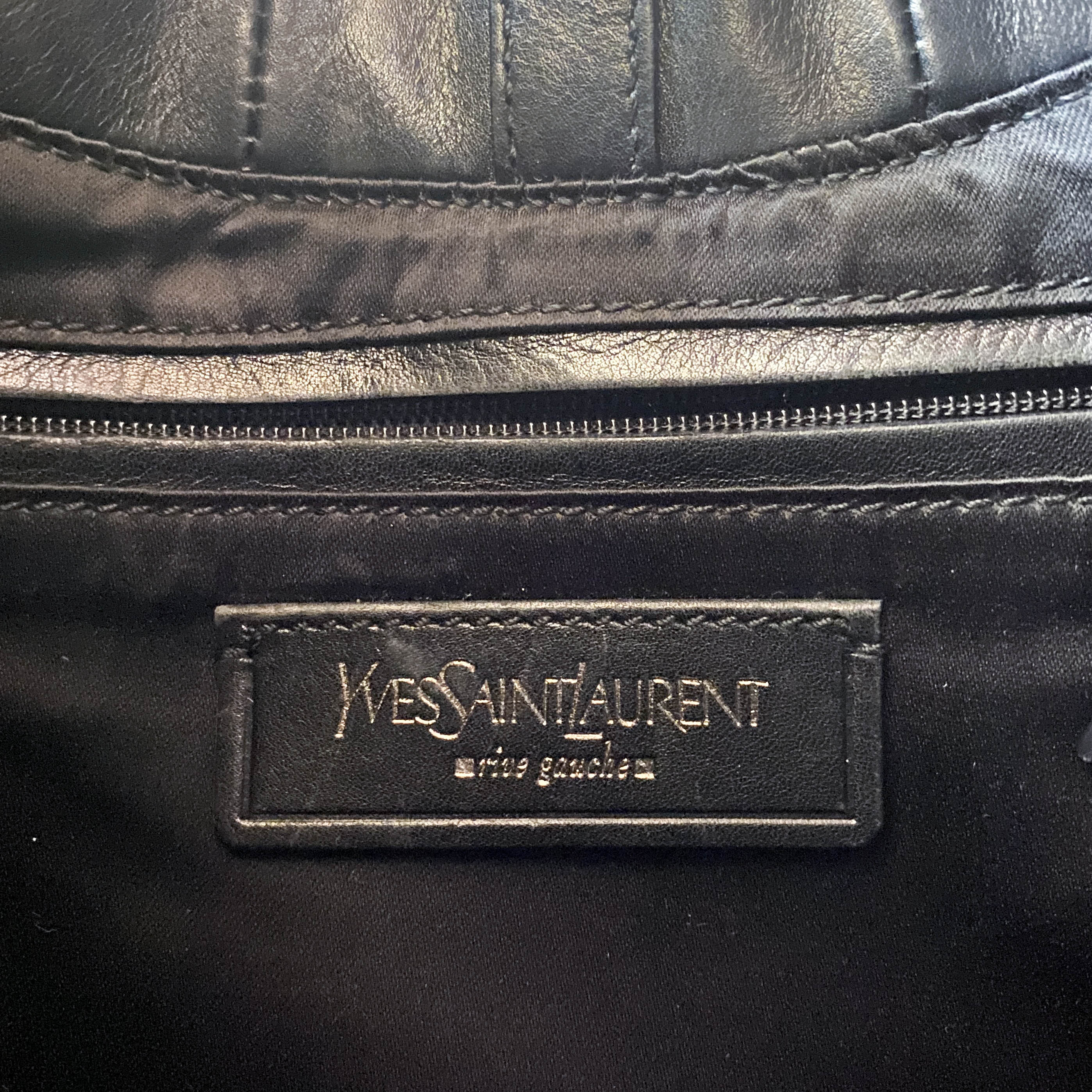 YSL Archive Black Leather Shoulder Bag