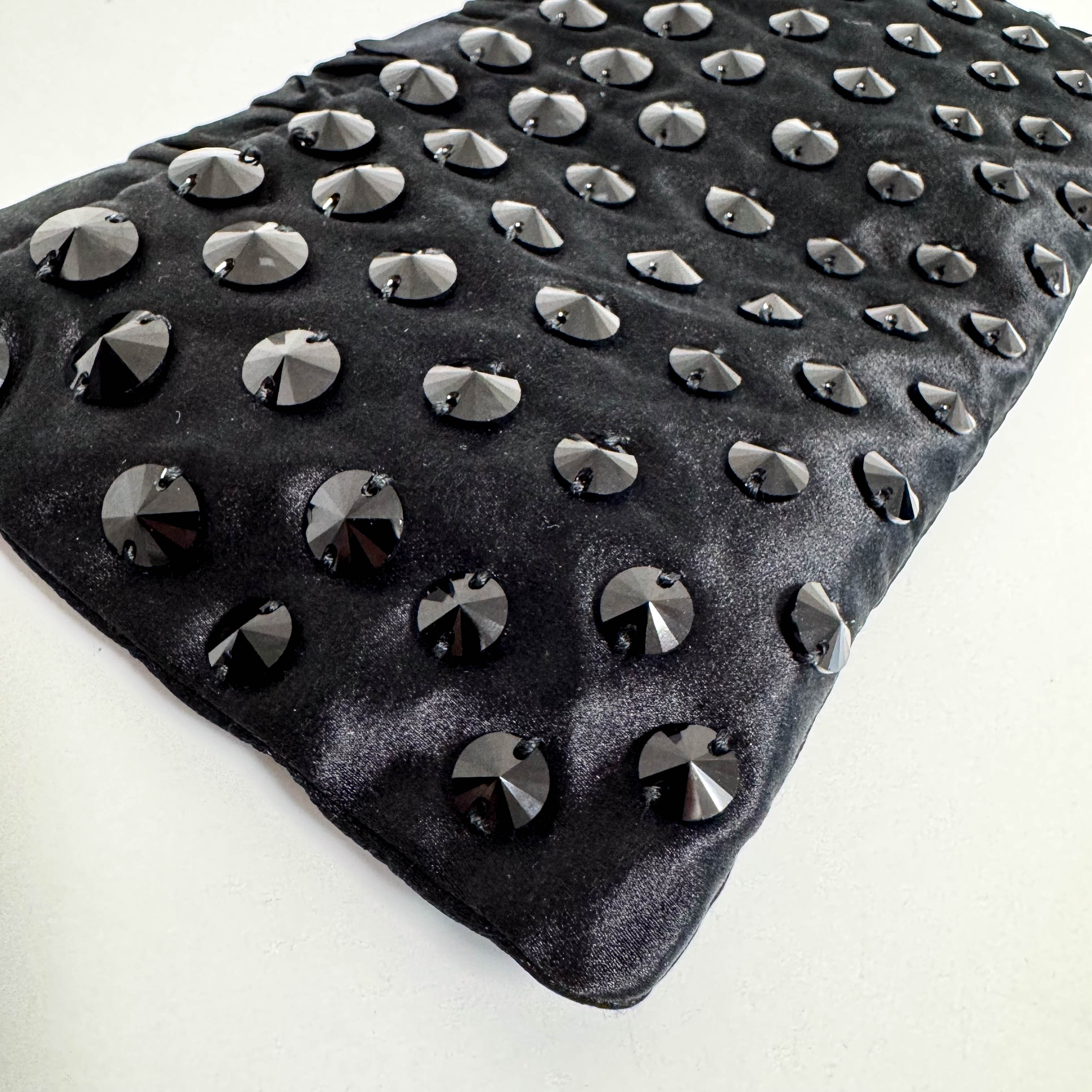 Archive Black Satin Clutch Bag