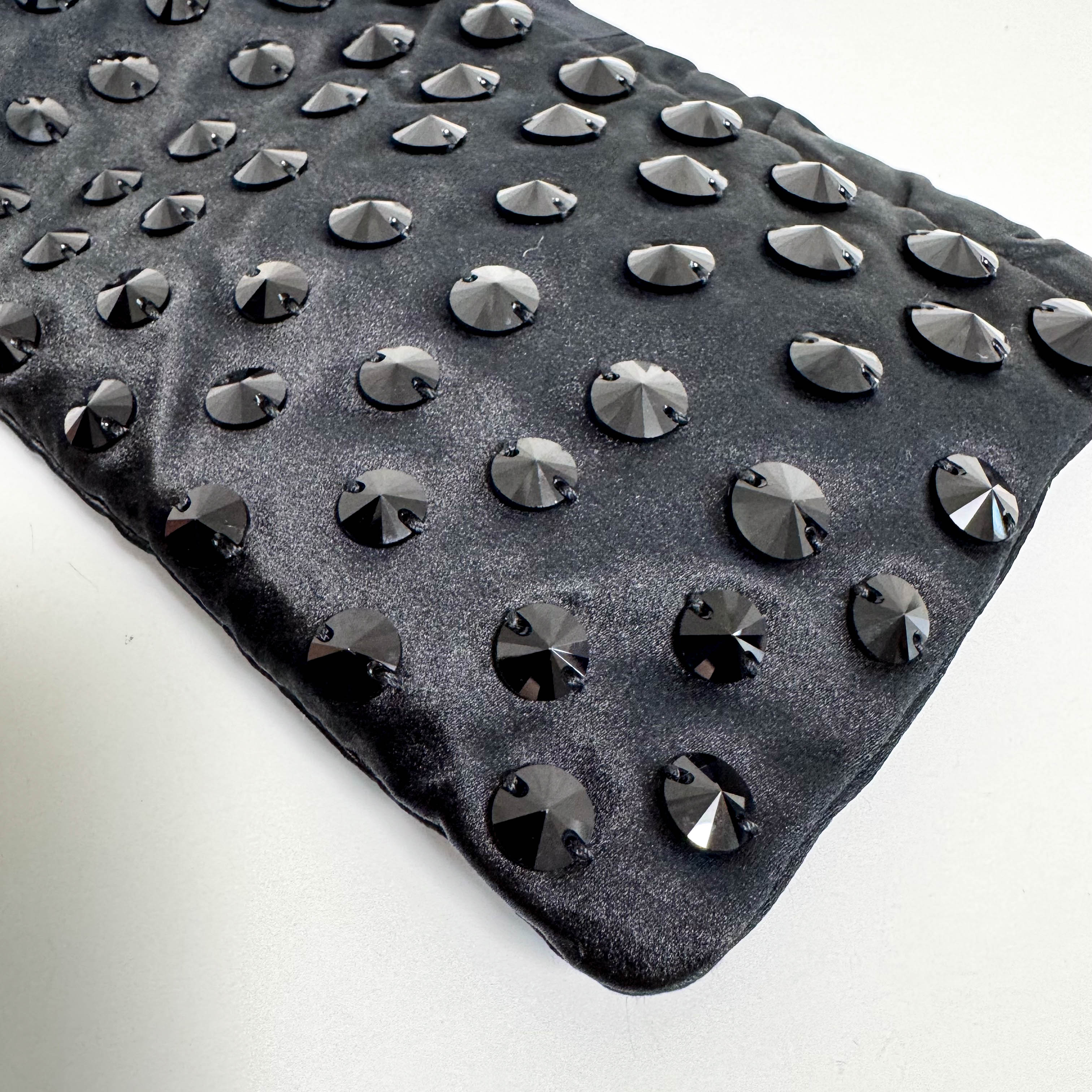 Archive Black Satin Clutch Bag