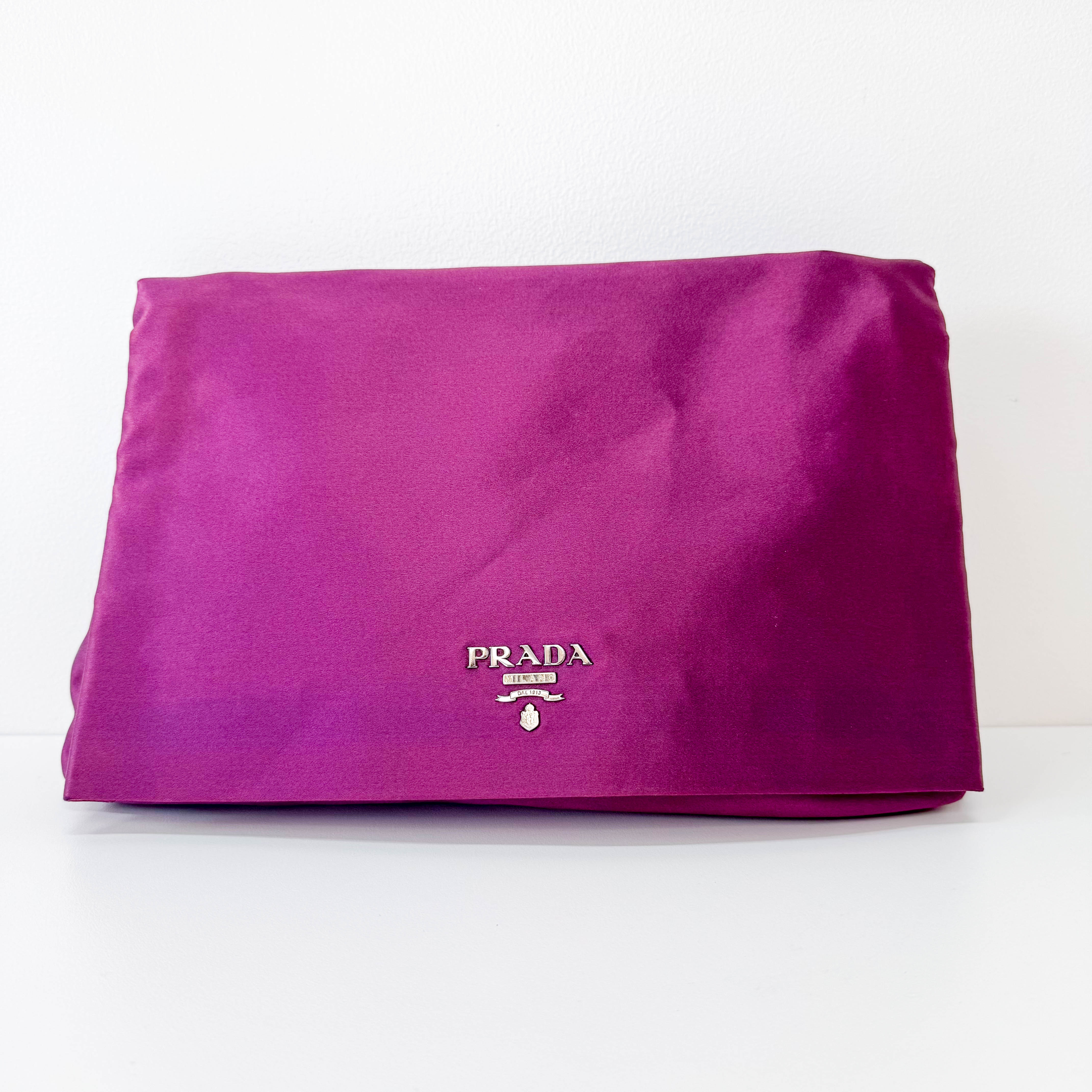 Purple Satin Shoulder Bag