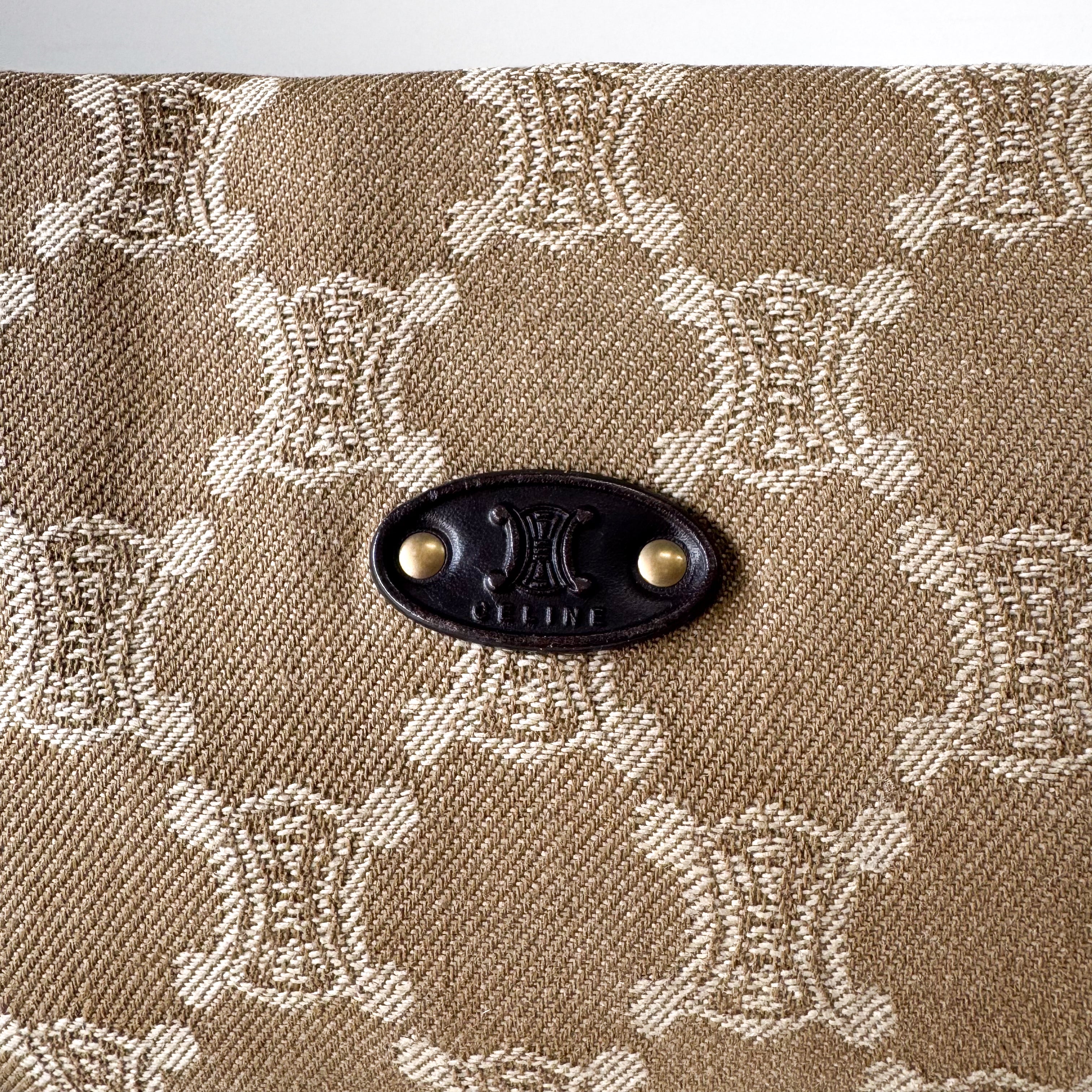 Macadam Triomphe Canvas Beige Shoulder Bag