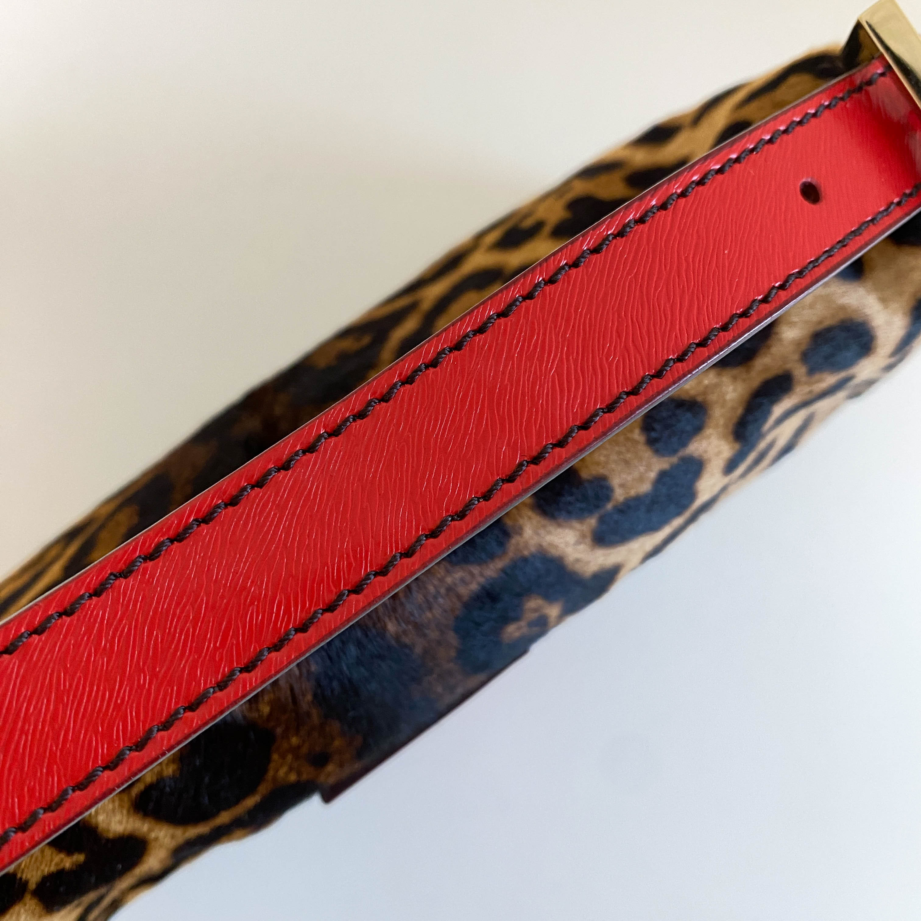 Baguette Leopard Pony Hair Shoulder Bag